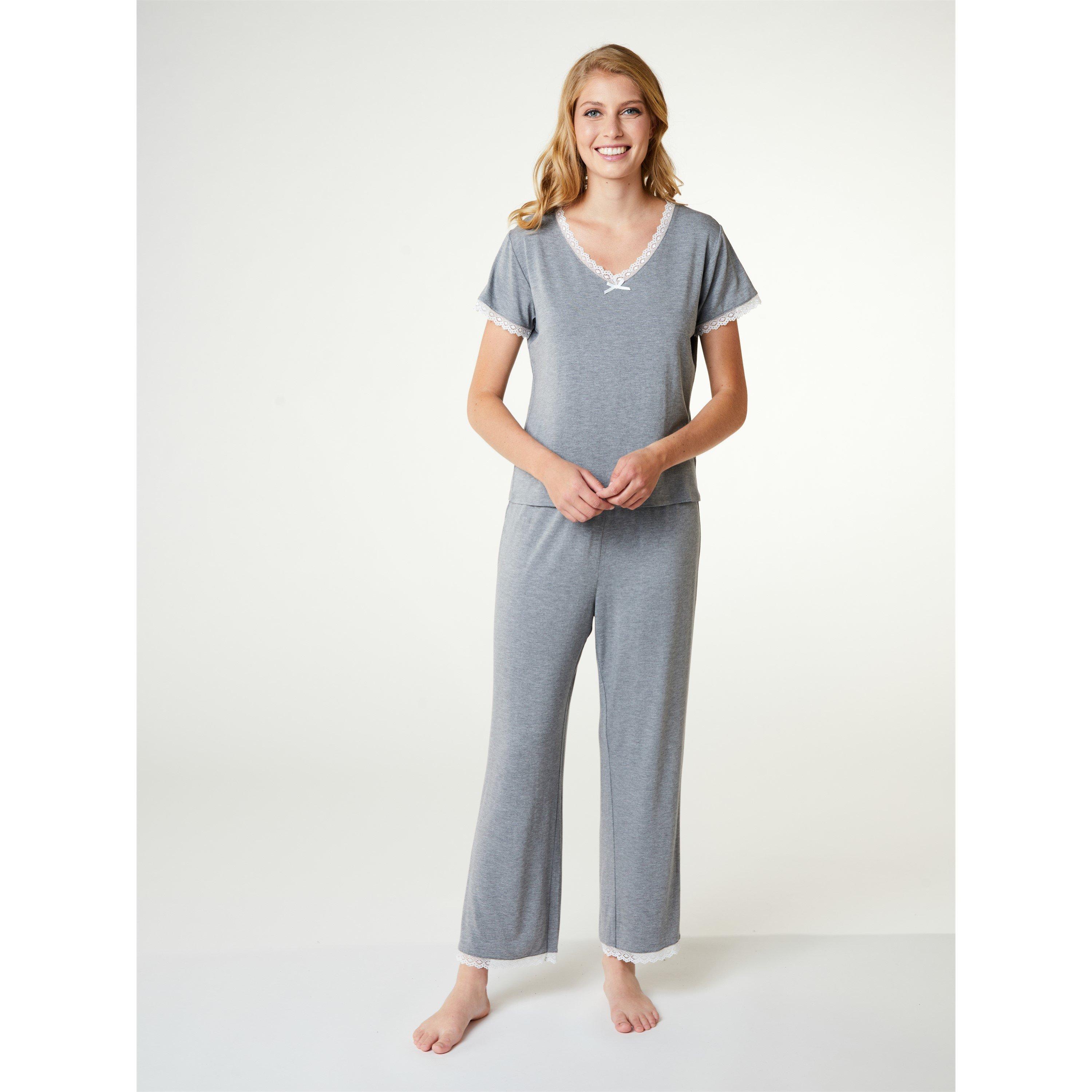 Grey Melange - CCDK - Women's Jordan Short Sleeve Pyjama Set - 3
