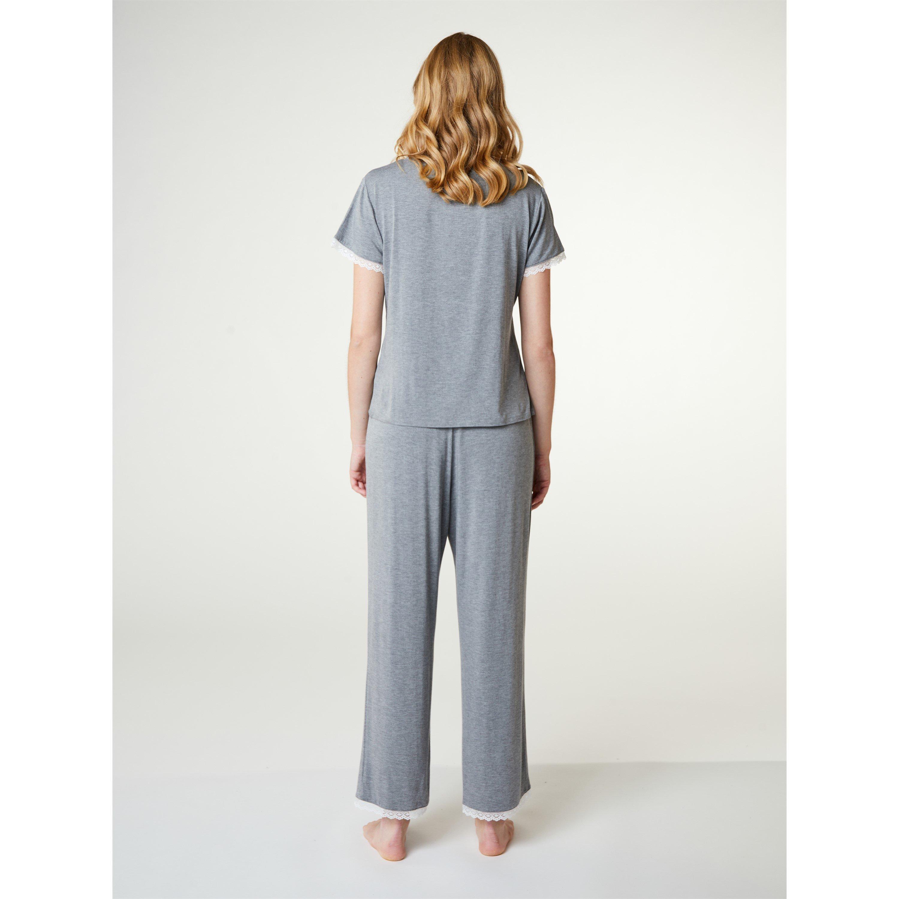 Grey Melange - CCDK - Women's Jordan Short Sleeve Pyjama Set - 4