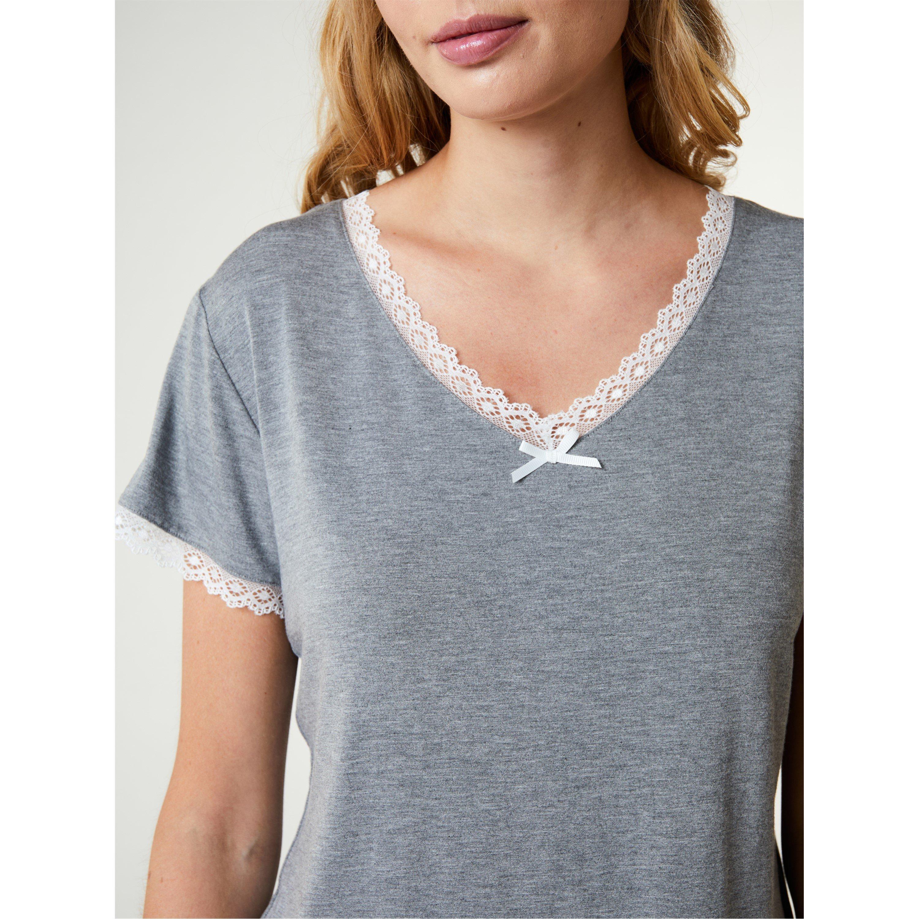 Grey Melange - CCDK - Women's Jordan Short Sleeve Pyjama Set - 5
