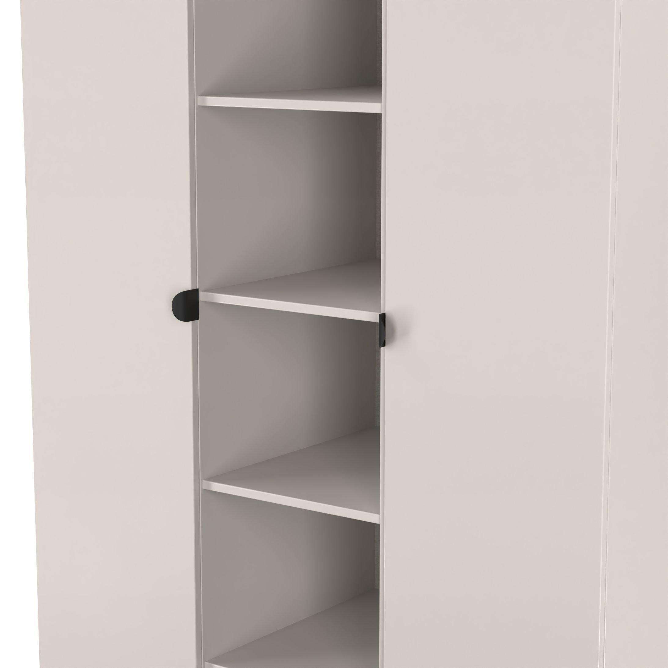 Kashmir Matt - Welcome Furniture - Solomon 2 Door Open Shelf Triple Wardrobe - 4