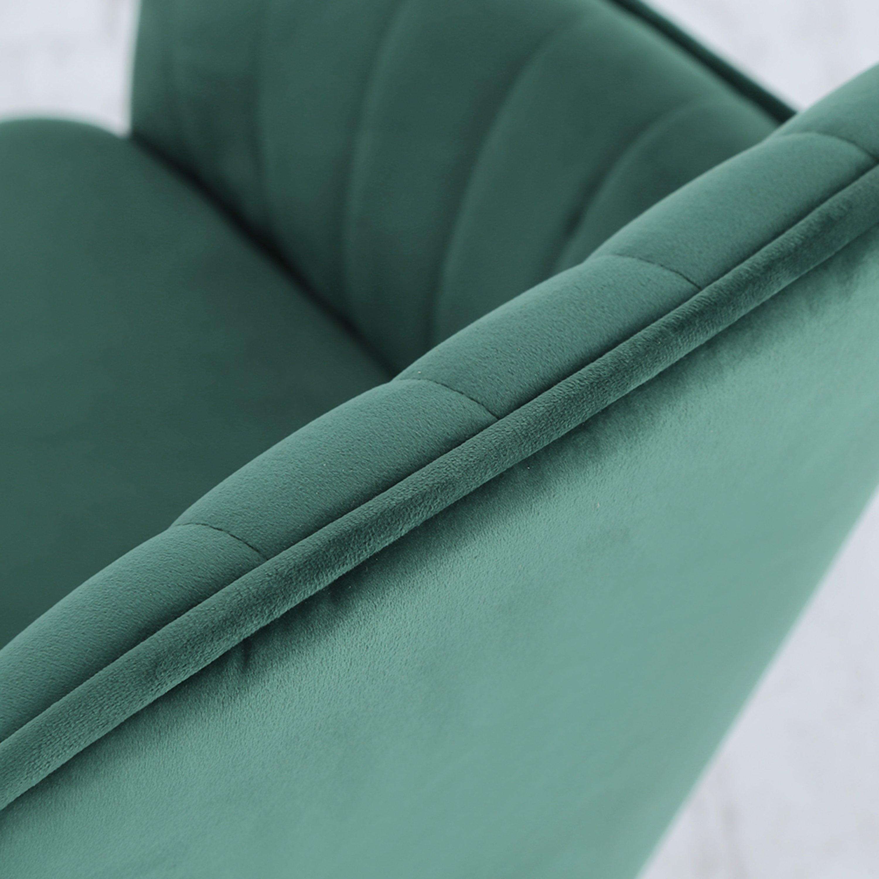 Green - Kabinet UK - 2 Set Modern Velvet Upholstered Dining Chairs - 11