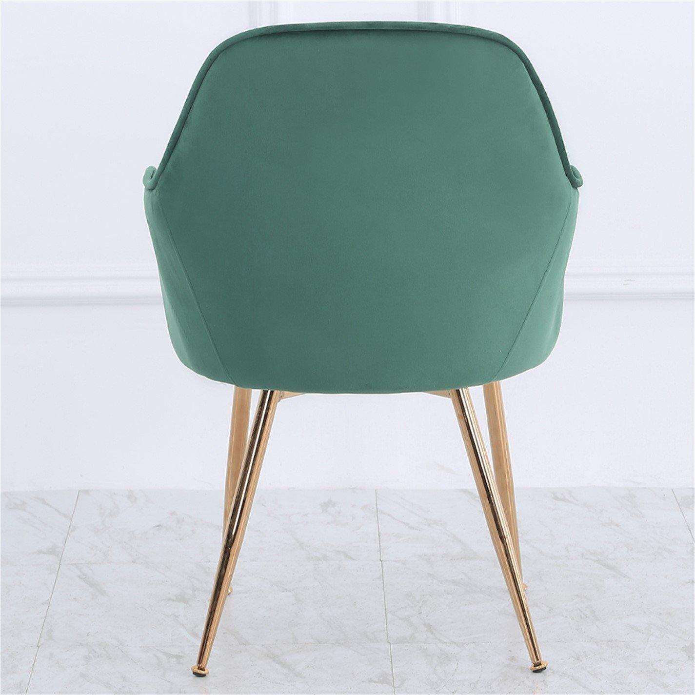 Green - Kabinet UK - 2 Set Modern Velvet Upholstered Dining Chairs - 6