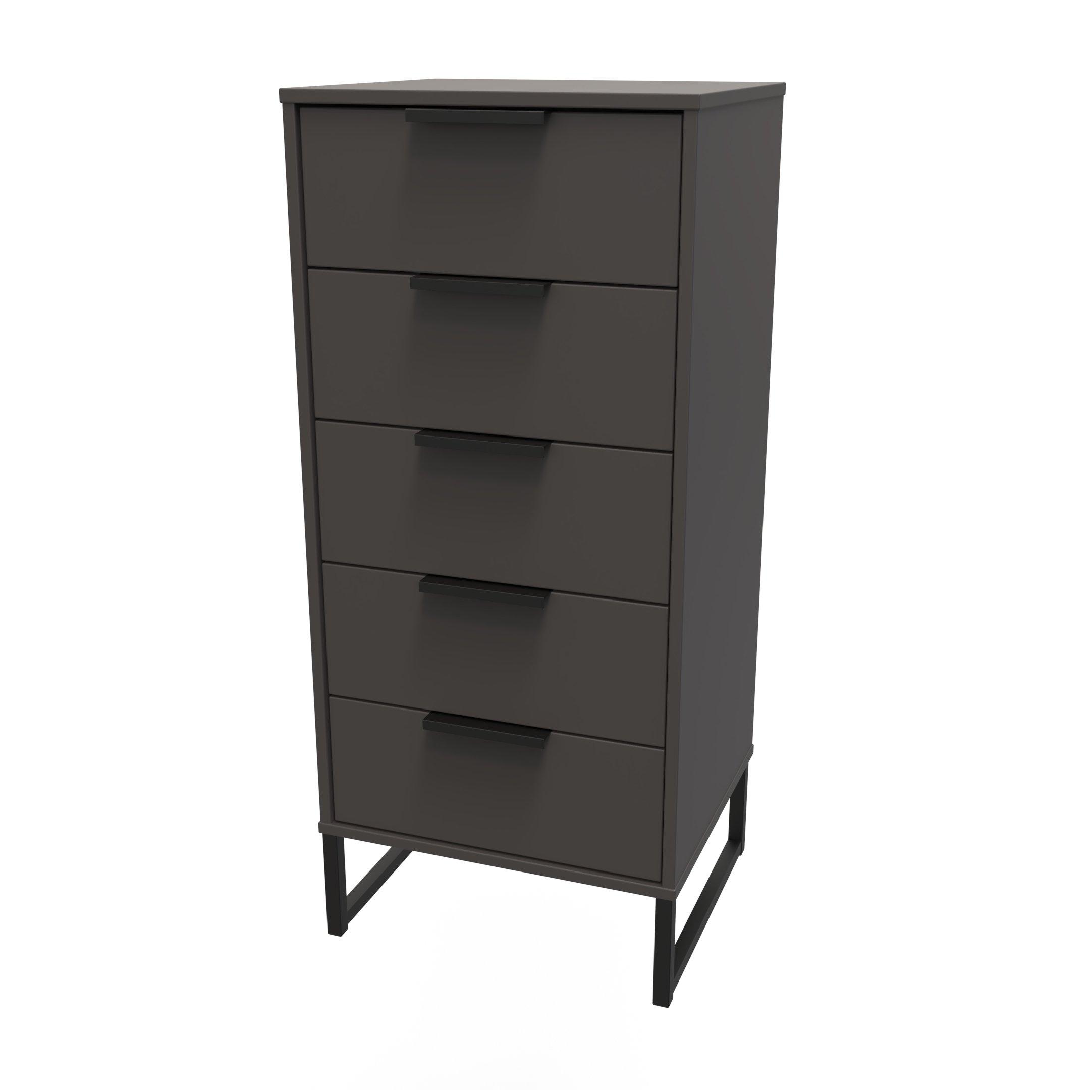 Graphite - Welcome Furniture - Hong Kong  5 Drawer Bedside Cabinet - 3