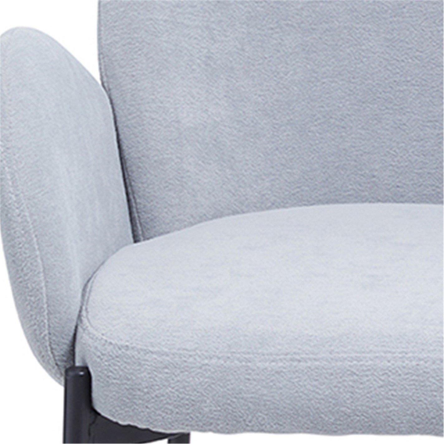 Grey - Kabinet UK - 2 Set Upholstered Dining Chairs with Armrest - 5