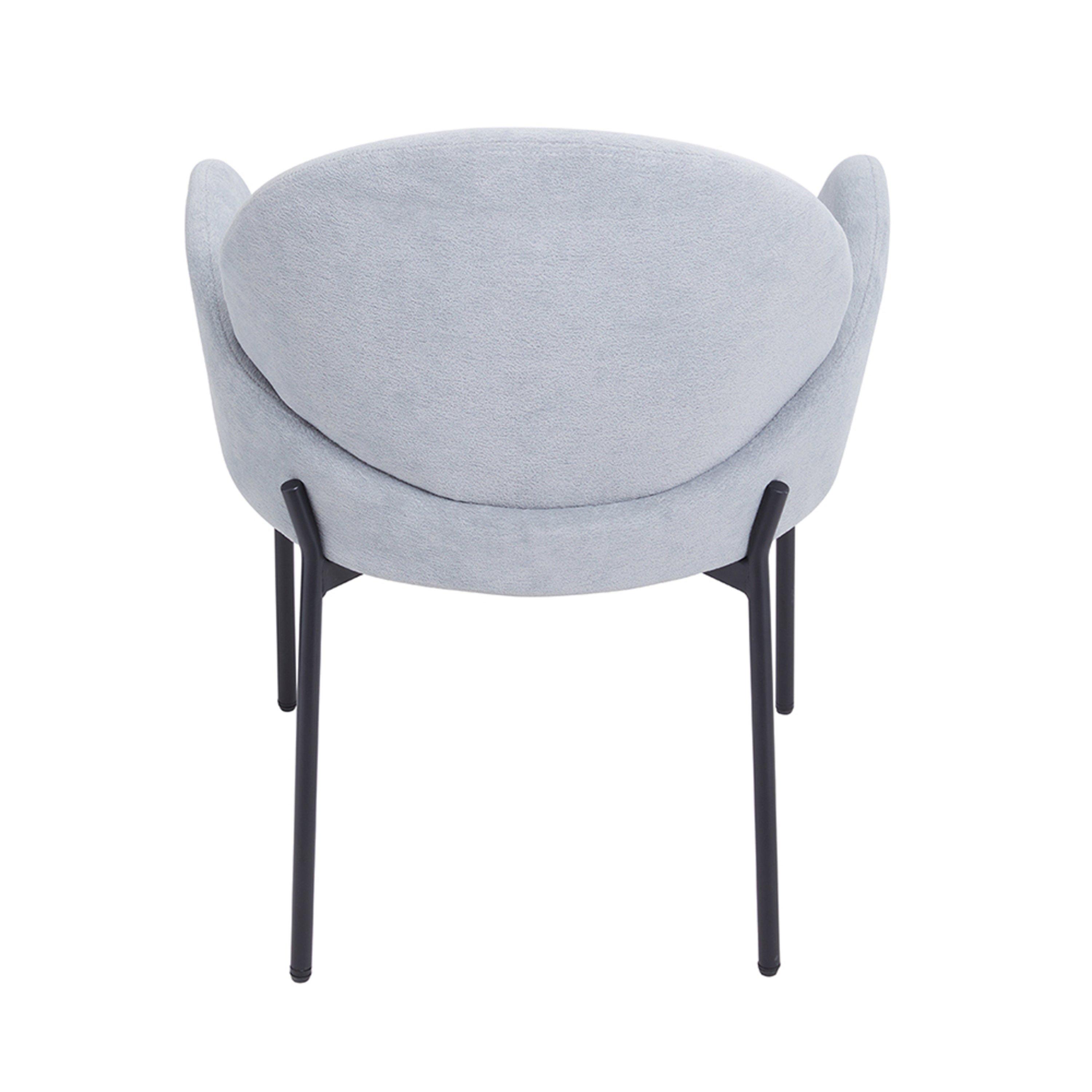 Grey - Kabinet UK - 2 Set Upholstered Dining Chairs with Armrest - 7