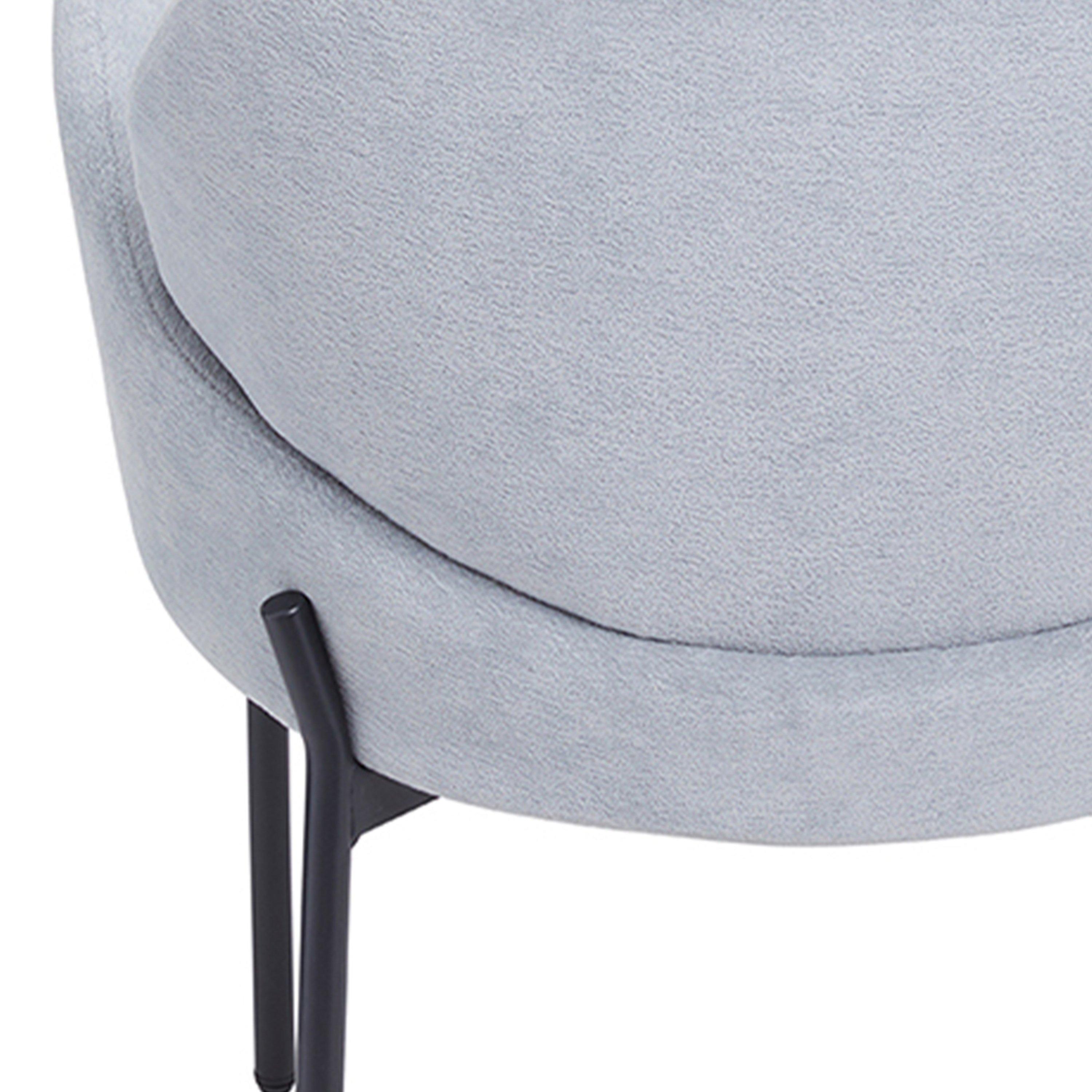 Grey - Kabinet UK - 2 Set Upholstered Dining Chairs with Armrest - 8