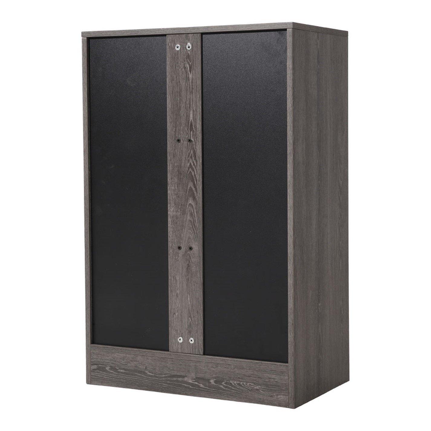 Grey - Kabinet UK - 6-Tier Wood Grain Shoe Storage Cabinet - 6