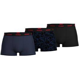 Hugo 3 Pack Design Boxer Shorts