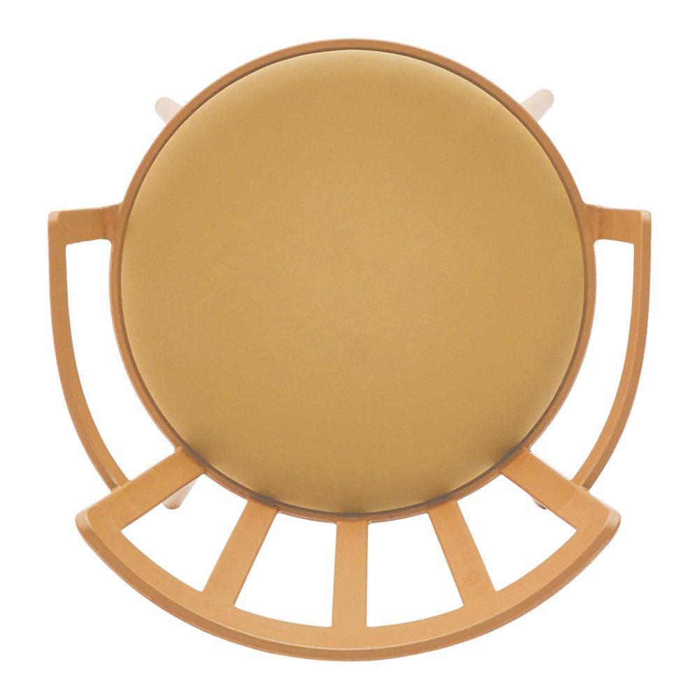 Orange - Kabinet UK - 4Pcs PU Leather Plastic Dining Chairs - 6