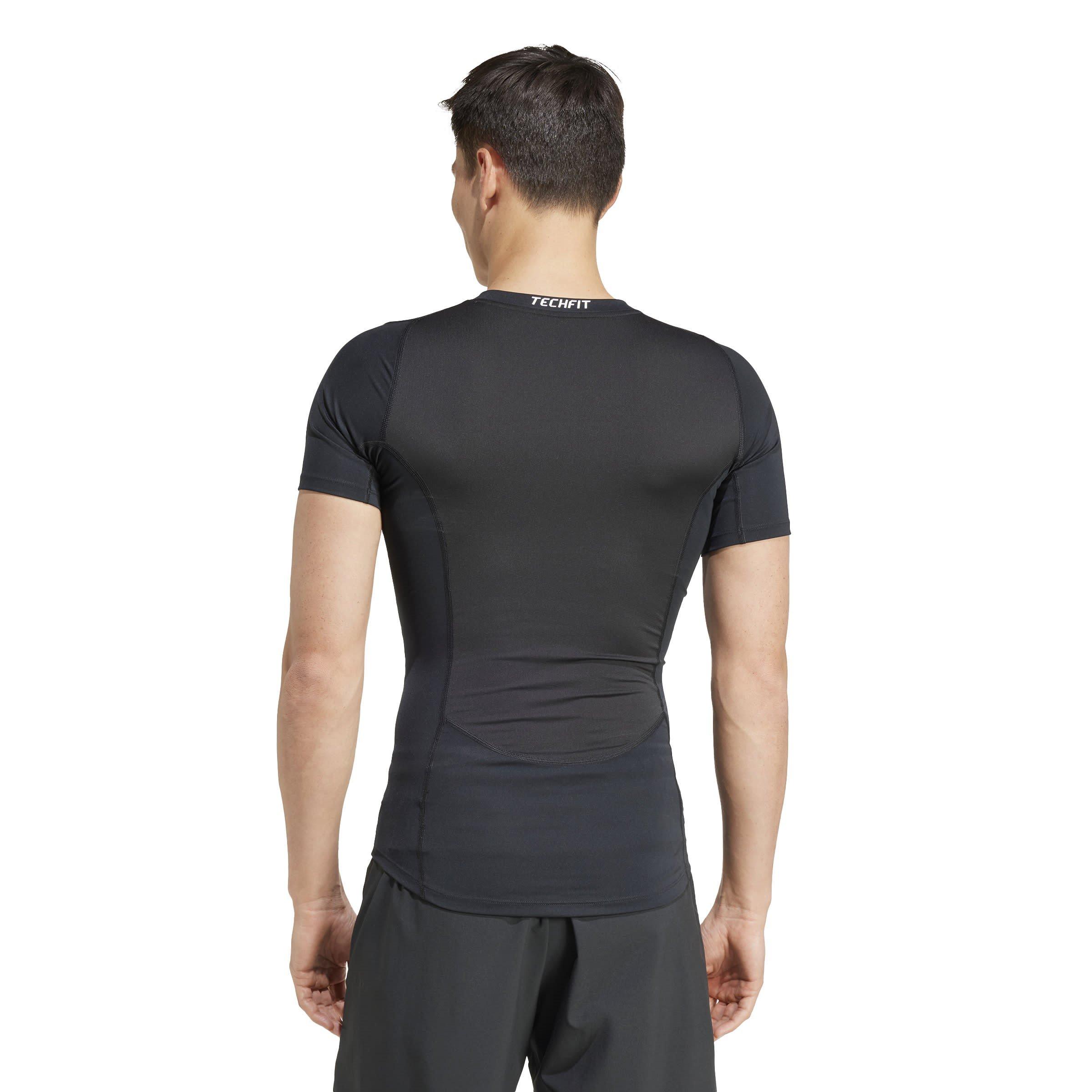 Black - adidas - Techfit Compression Mens Training T Shirt - 3