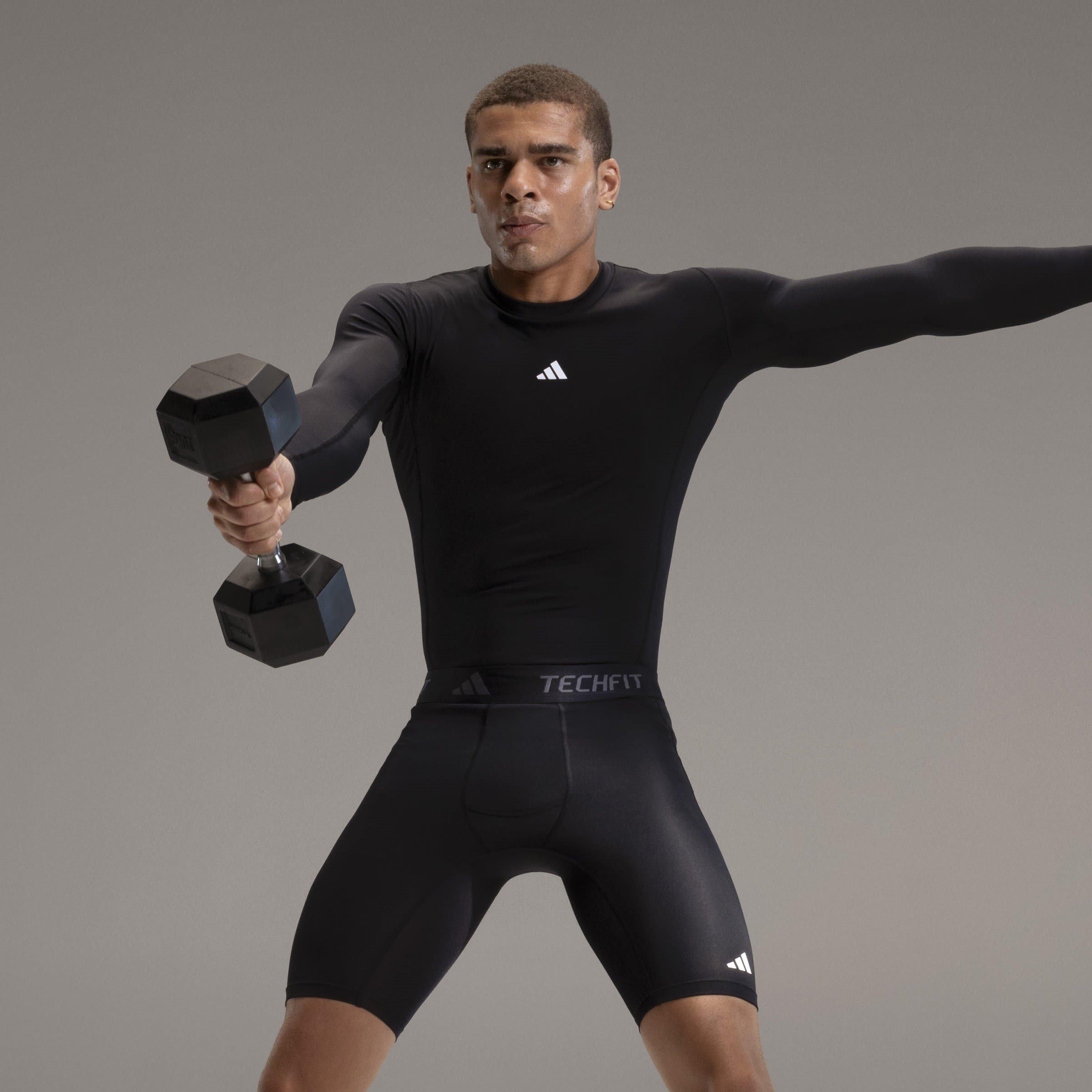 Black - adidas - TECHFIT Compression Training Short Tights Mens - 7