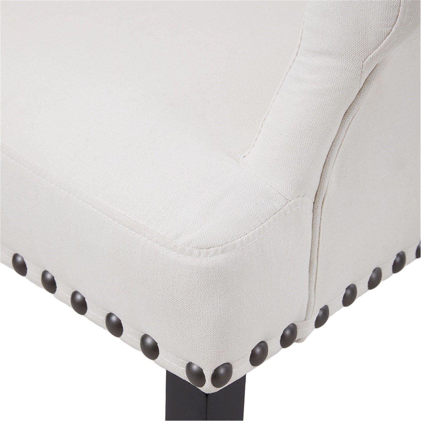 White - Kabinet UK - Linen Buttoned Upholstered Dining Chair - 7