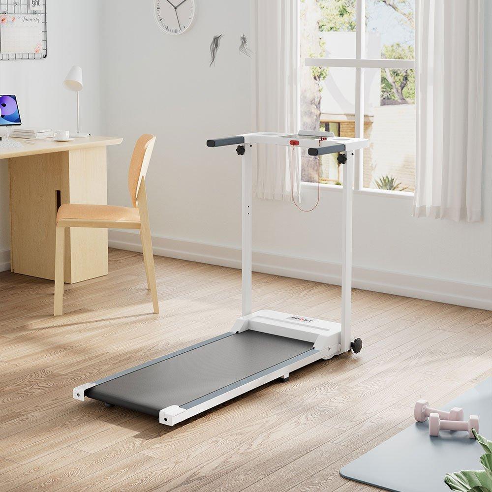 White - LIFE IDEAS SPORT - Folding Protective Indoor Treadmill - 1