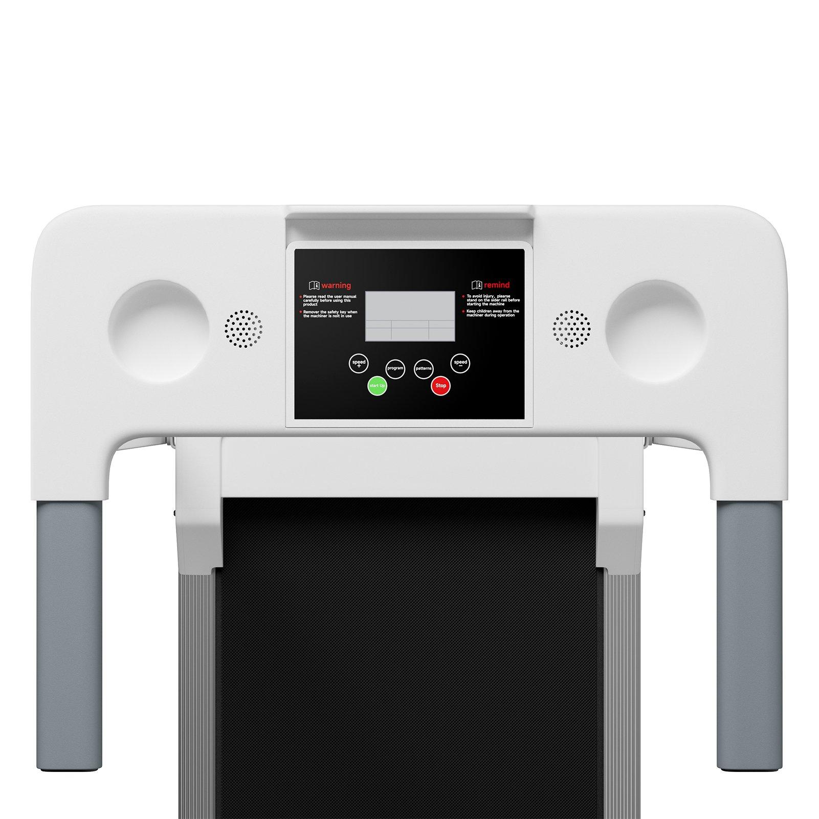 White - LIFE IDEAS SPORT - Folding Protective Indoor Treadmill - 12