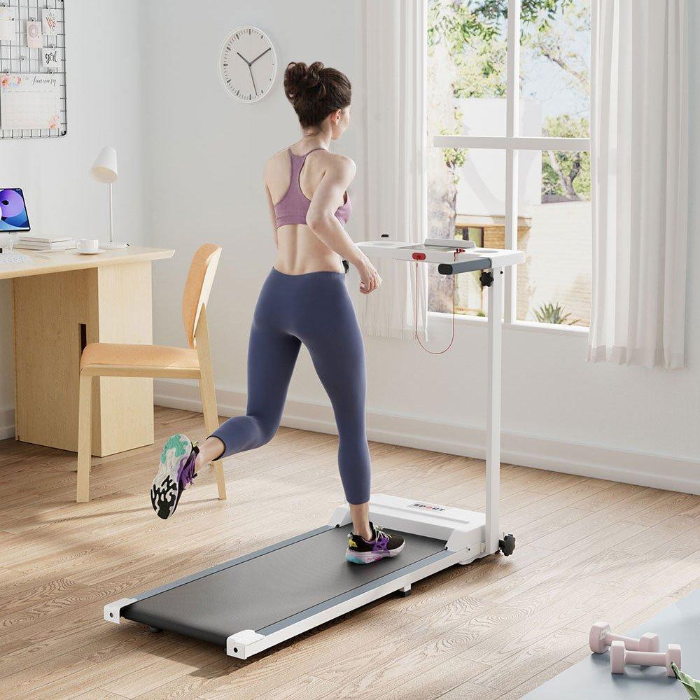 White - LIFE IDEAS SPORT - Folding Protective Indoor Treadmill - 3