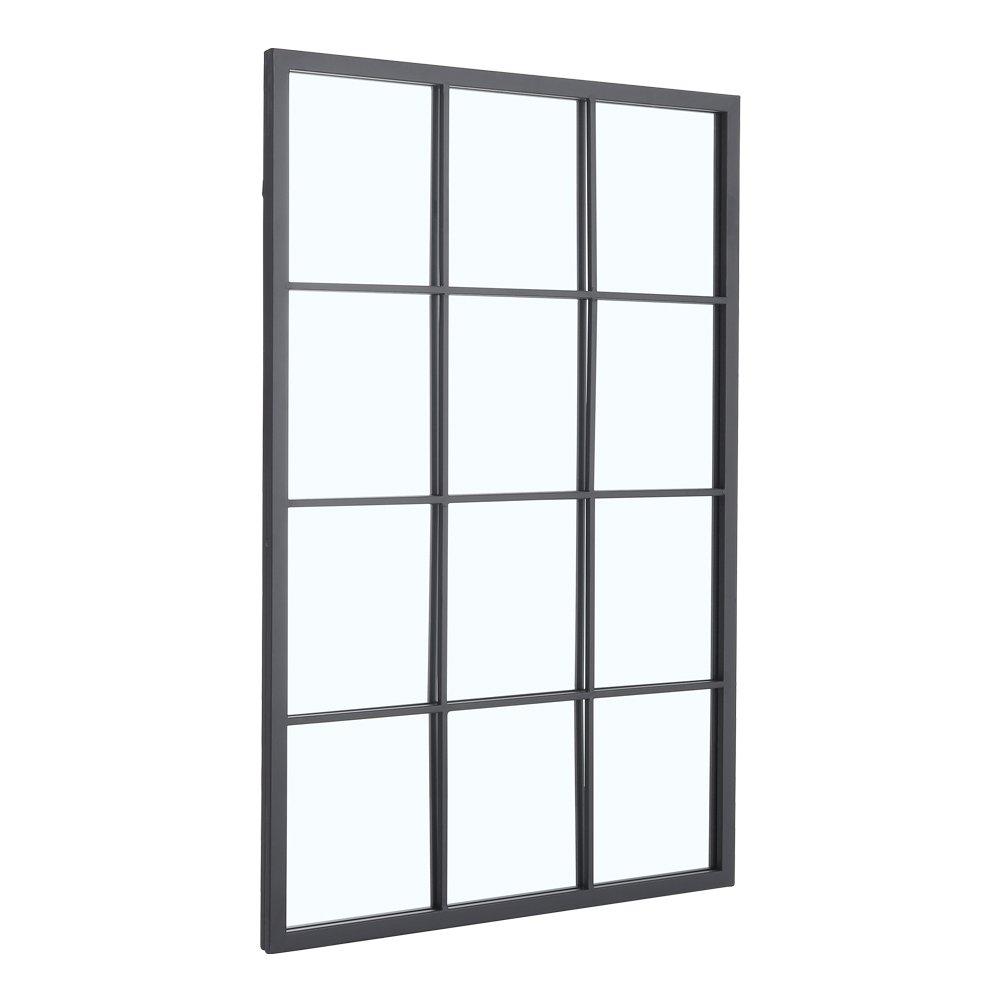 Black - Kabinet UK - Window Wall Accent Metal Framed Mirror - 3
