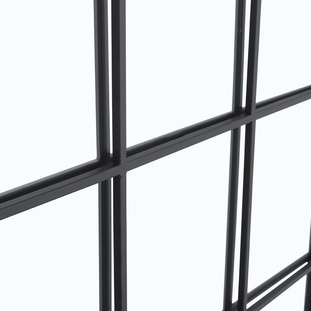 Black - Kabinet UK - Window Wall Accent Metal Framed Mirror - 6