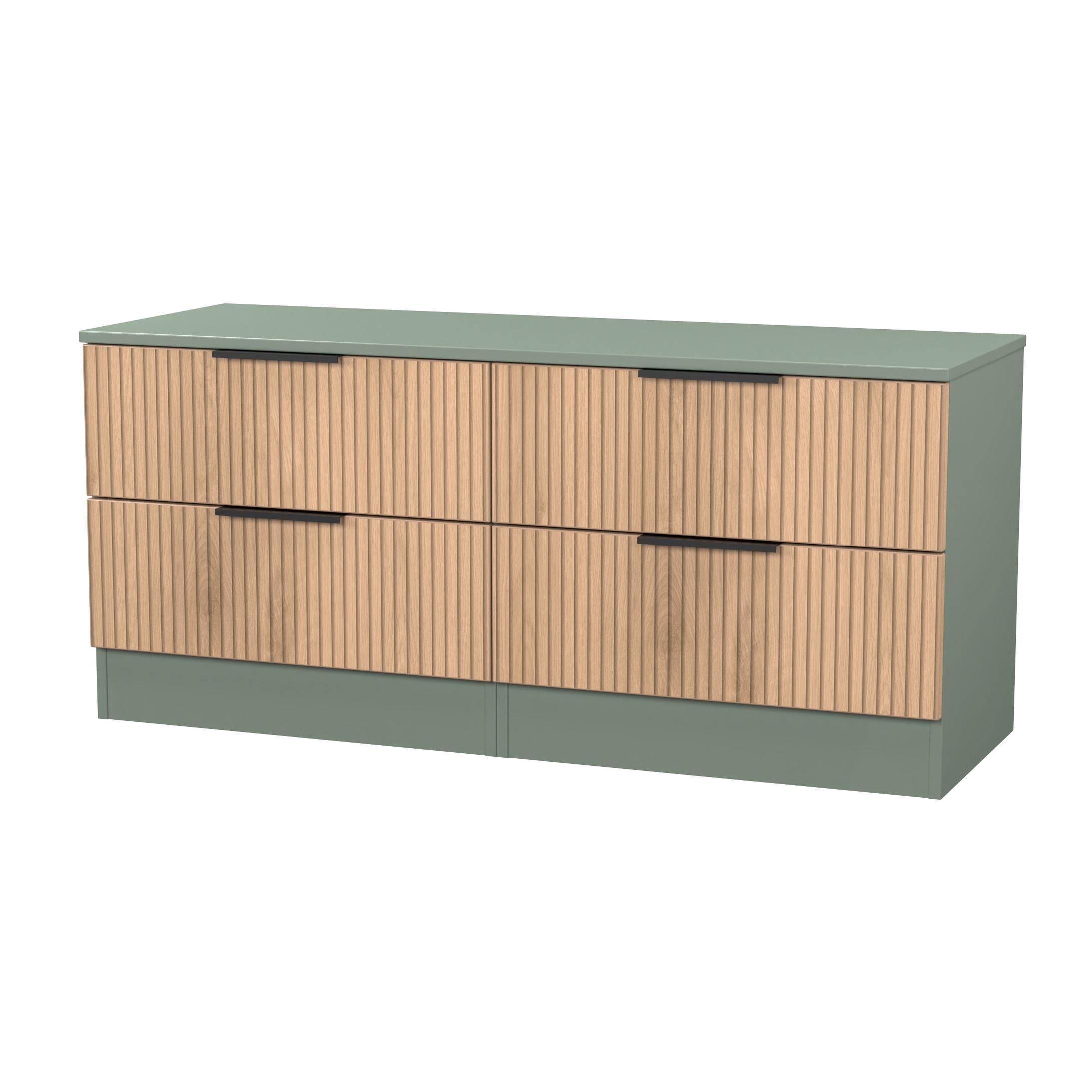 Slatted Effect - Welcome Furniture - Java 4 Drawer Bed Box - 3