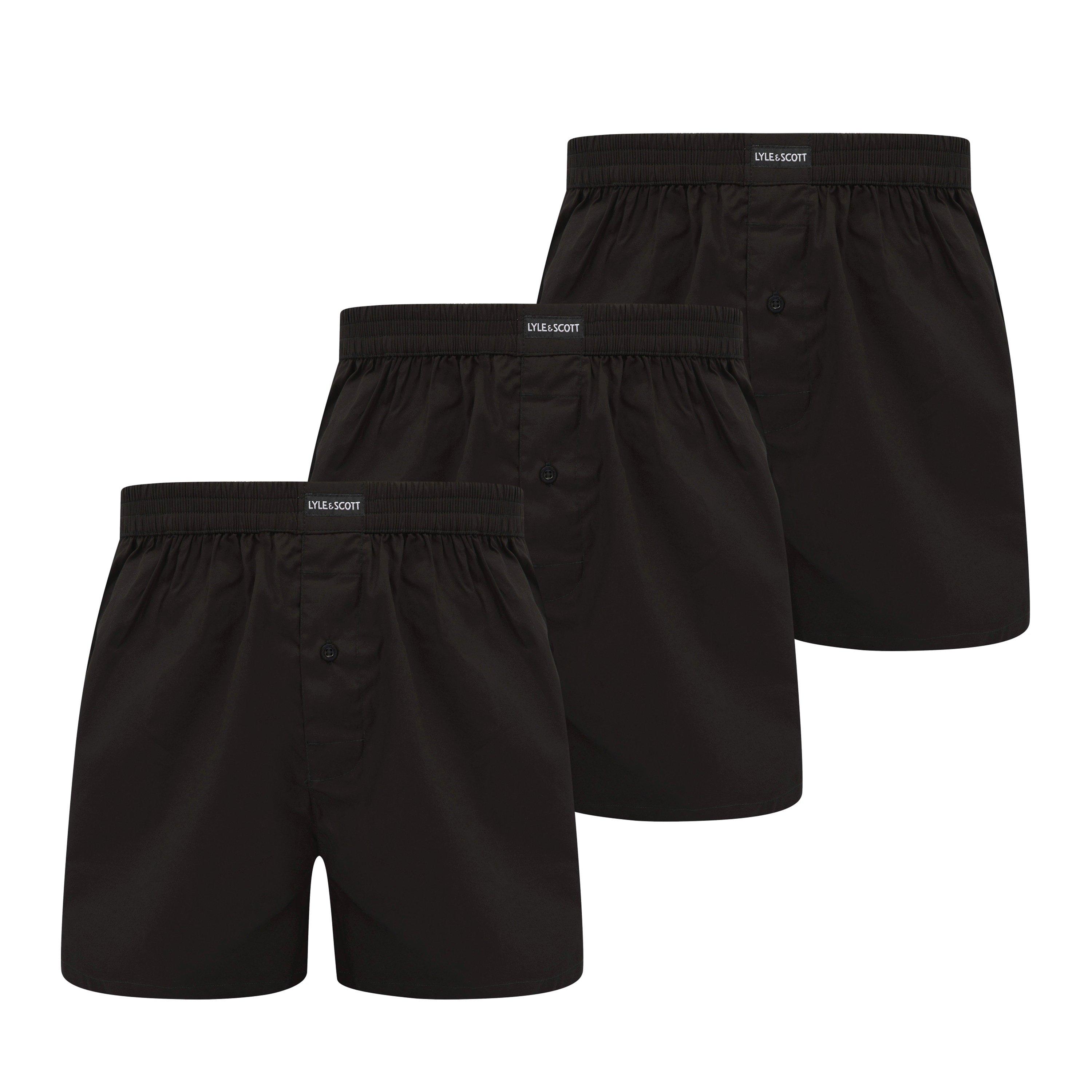 Lyle And Scott Men's Woven Boxer Trunk Underwear - Black - Medium