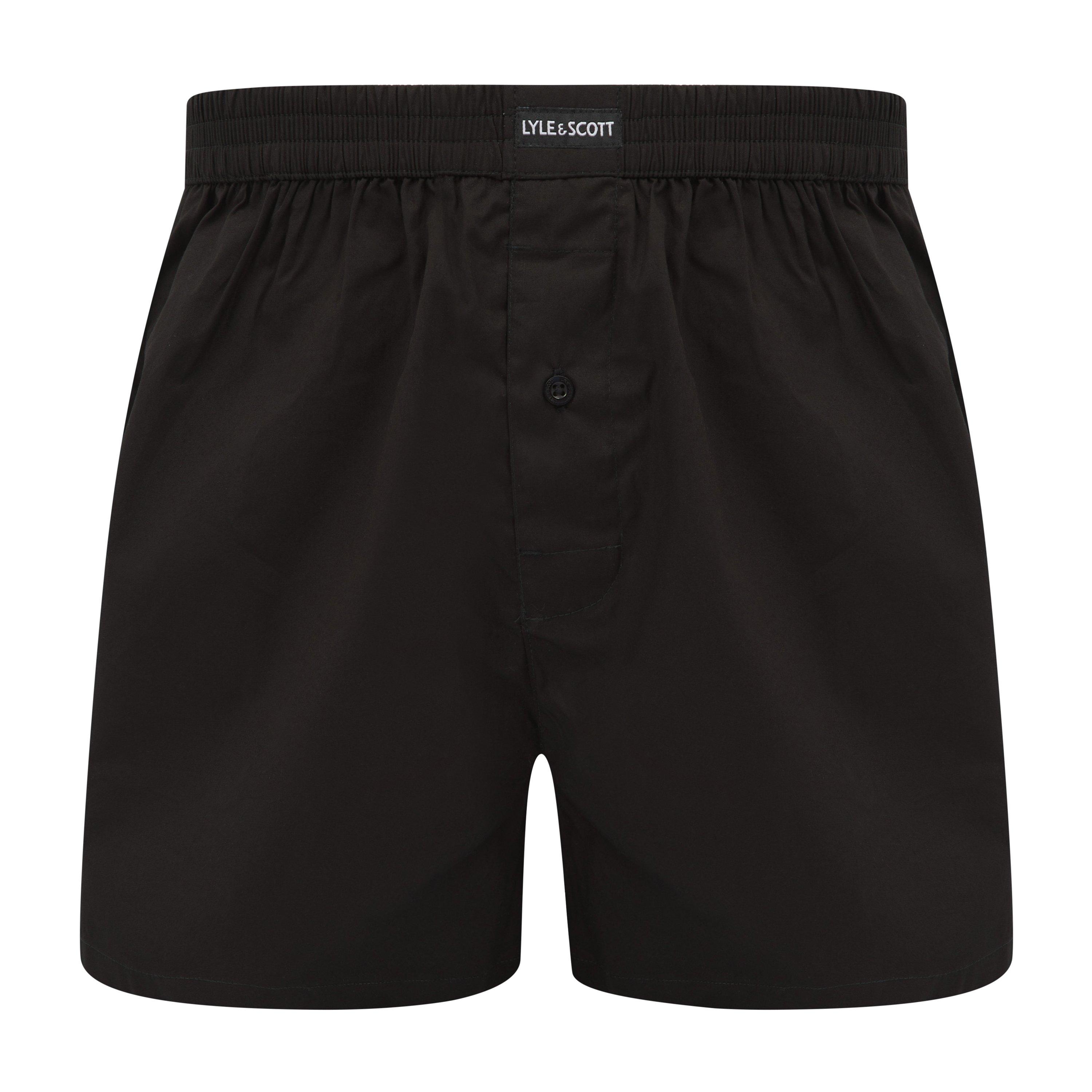 Black - Lyle and Scott - Woven Boxer Trunk Underwear - 3