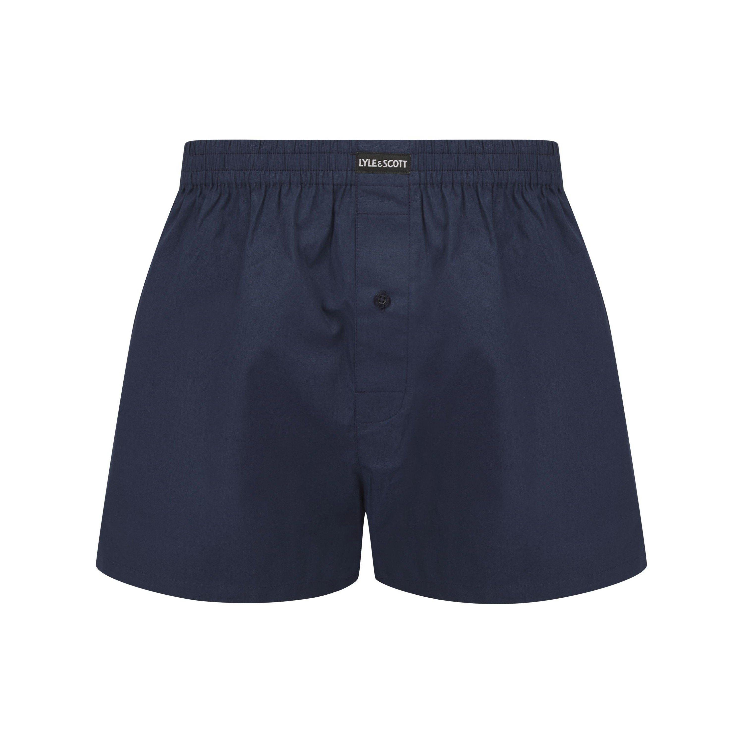Blue Multi - Lyle and Scott - Men's Woven Boxer Trunk Underwear - 2