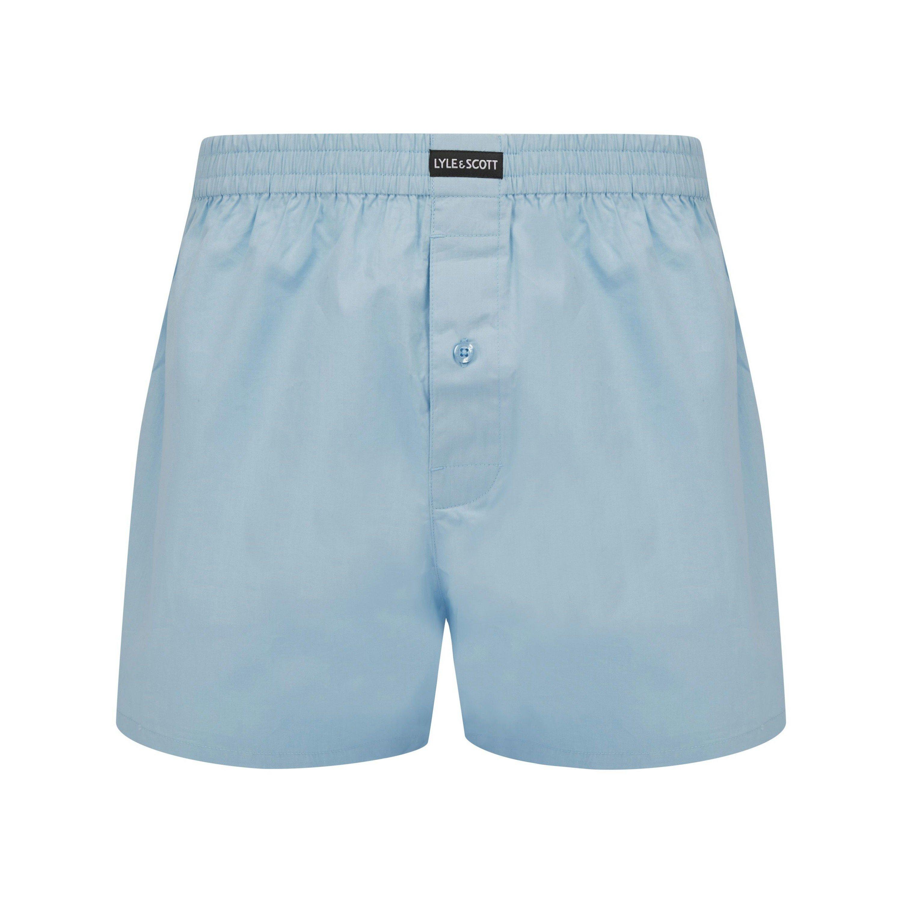 Blue Multi - Lyle and Scott - Men's Woven Boxer Trunk Underwear - 4