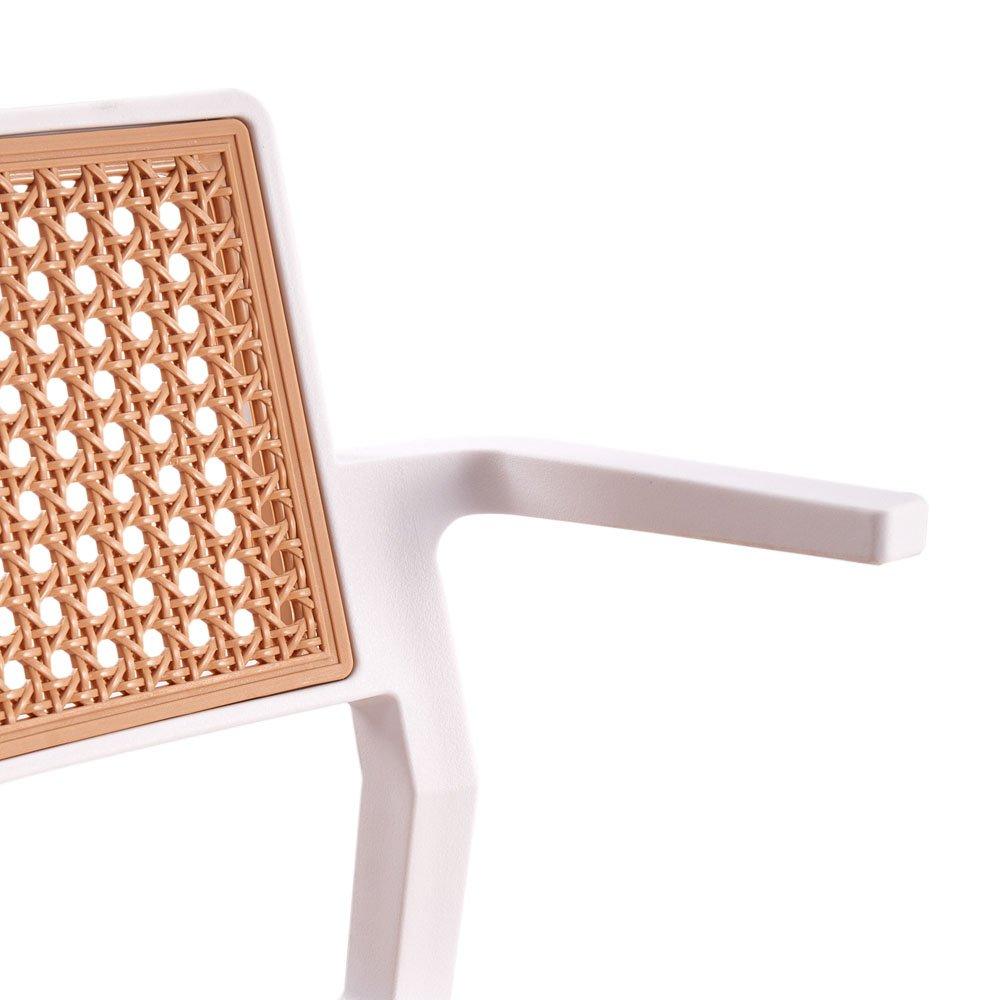 White - Kabinet UK - 4 Set Pseudo-rattan PP Dining Chair - 8