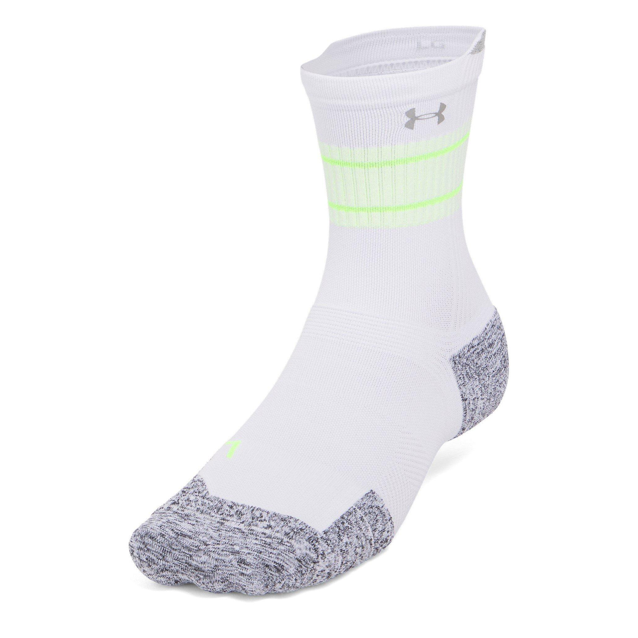 White - Under Armour - Armour Ua Ad Run Cushion 3pk Crew Sock Mens - 2