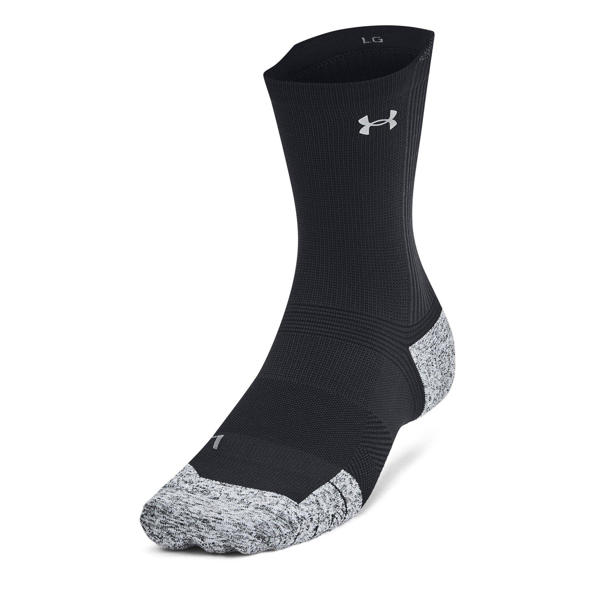 Black - Under Armour - Ua Ad Run Cushion 3pk Crew Sock Mens - 2