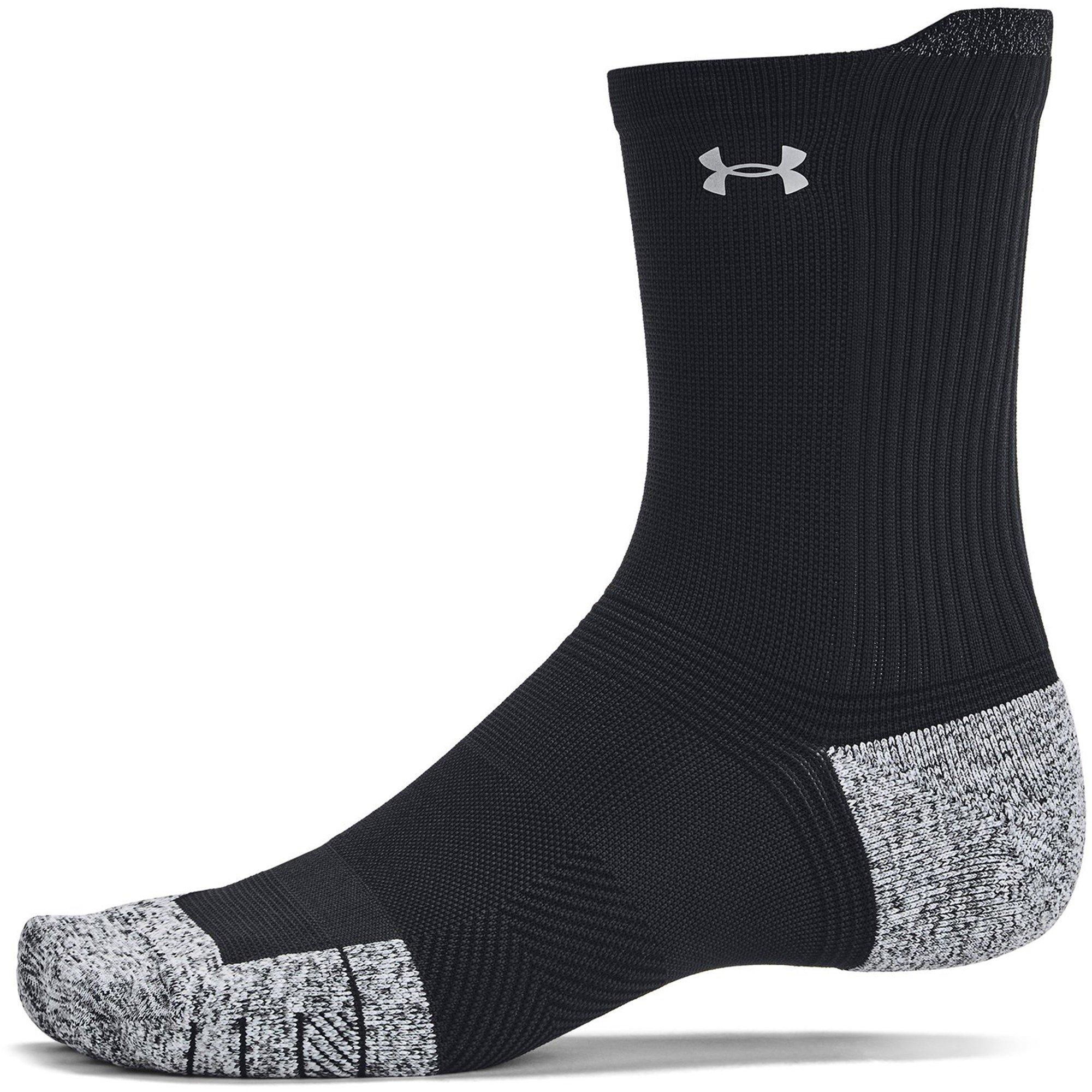 Black - Under Armour - Ua Ad Run Cushion 3pk Crew Sock Mens - 4