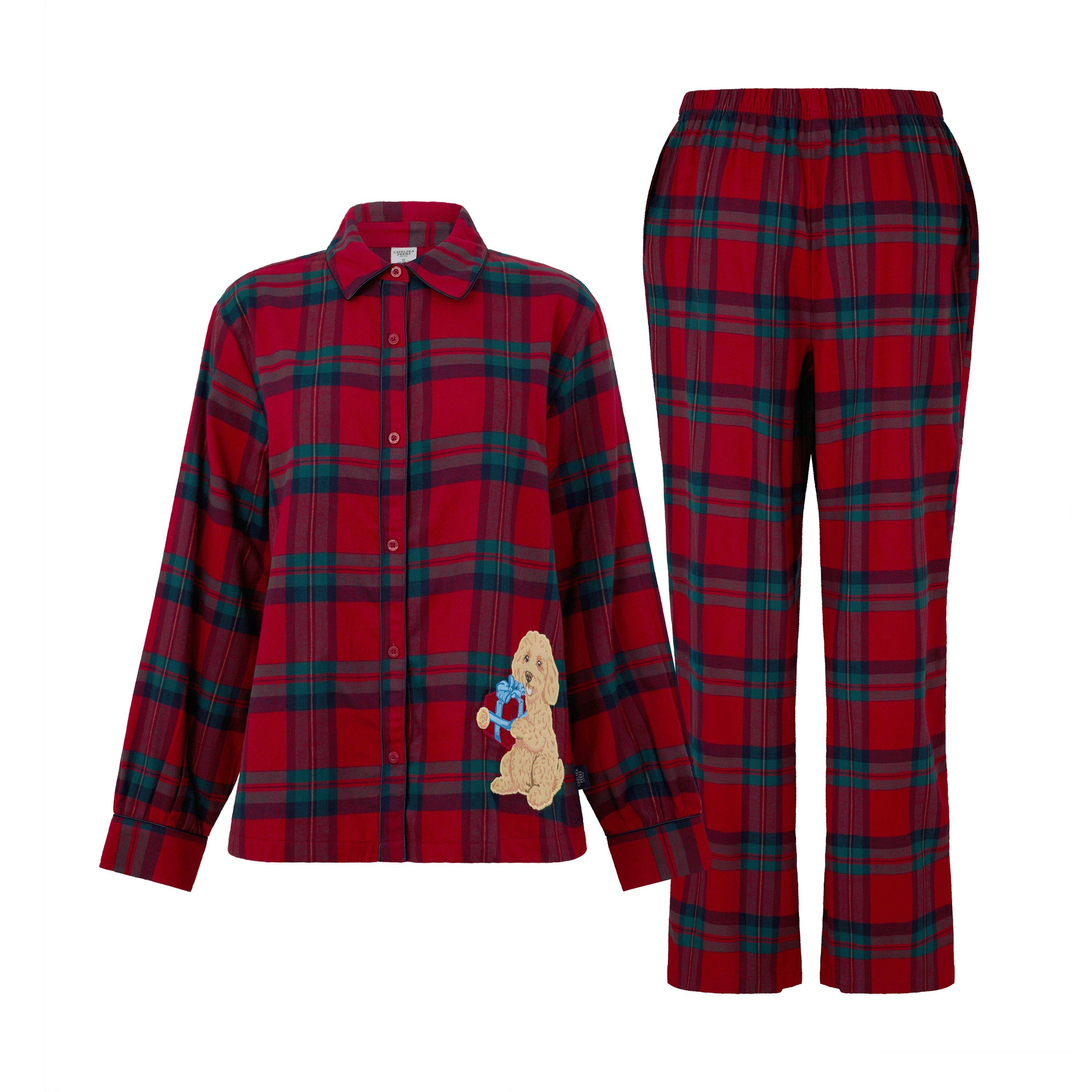 Chelsea Peers Women's Red Check Flannel Check Pj Set - Image 2