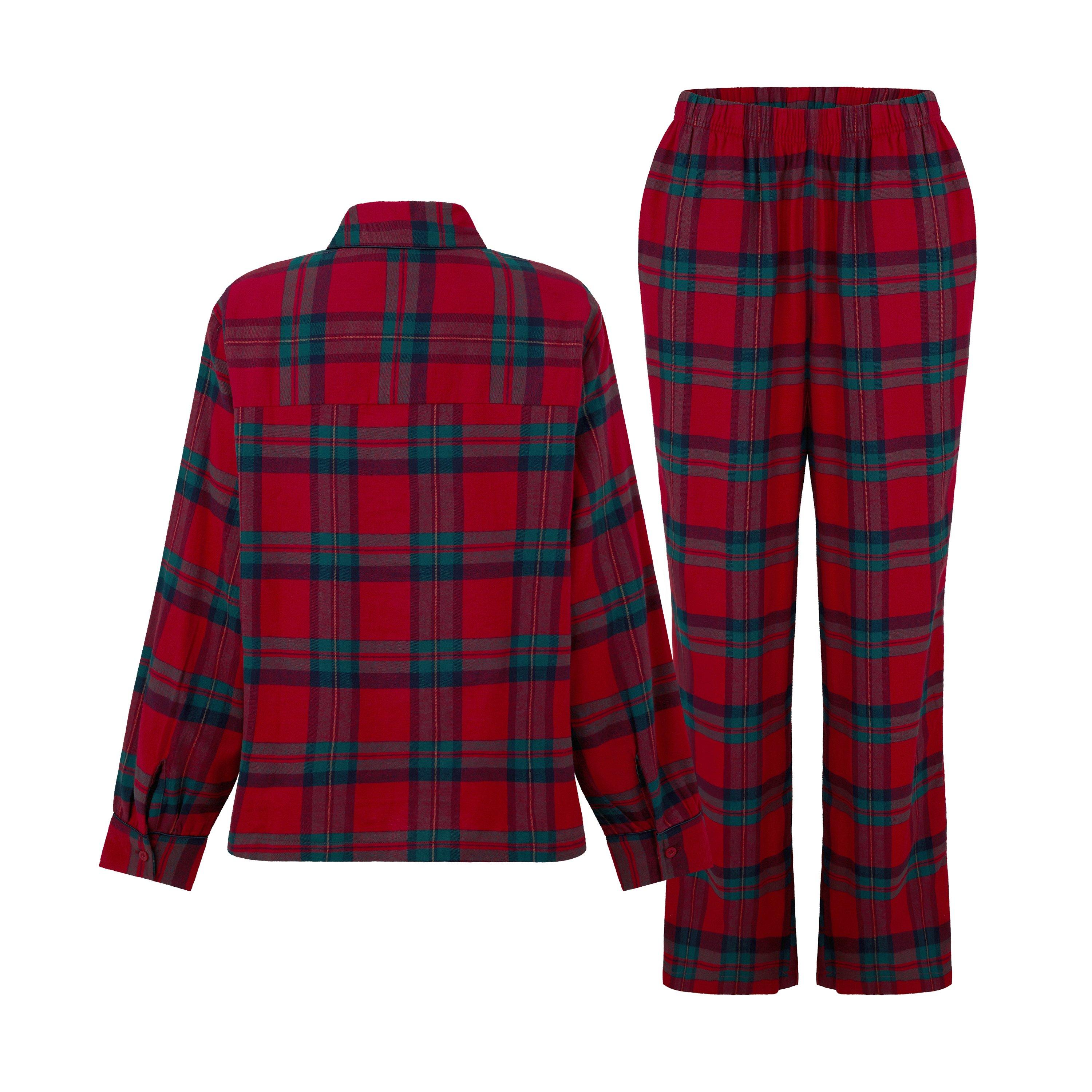 Crveni karirani uzorak - Chelsea Peers - ChelsP Button Up PJ Ld71 - 2