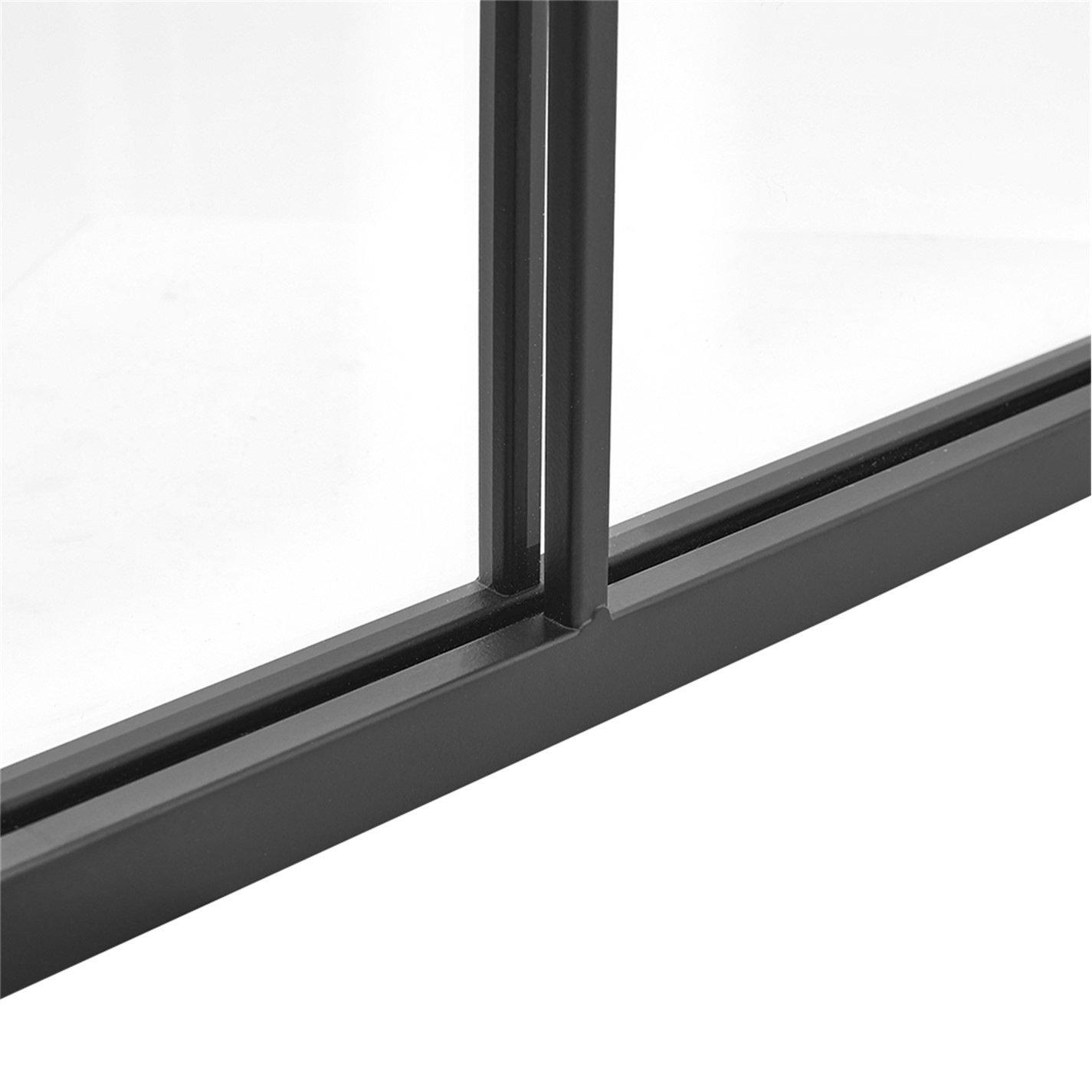 Black - Kabinet UK - Industrial 96cm Window Arch Decor Wall Mirror - 3