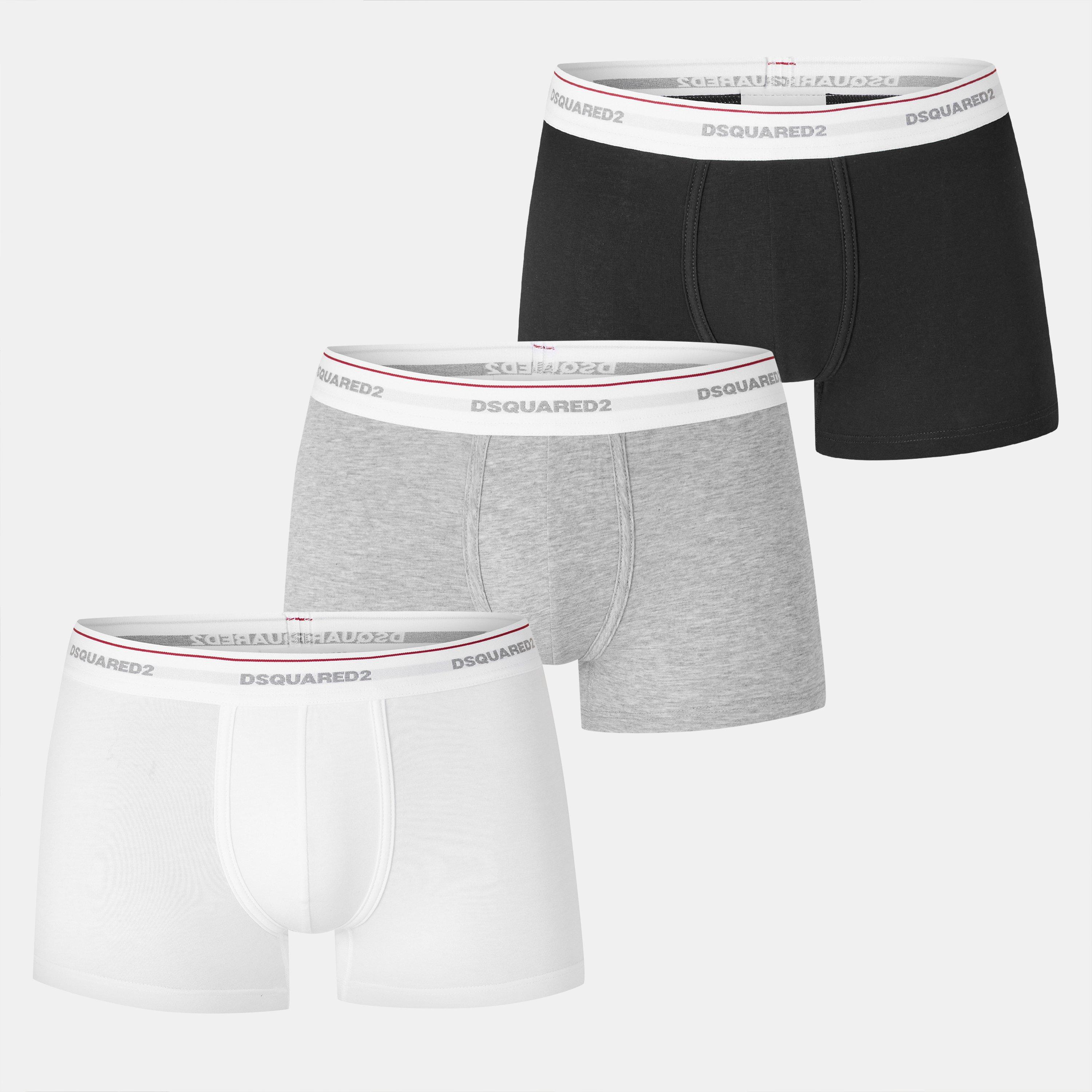 Dsquared2 Men's 3 Pack Boxer Briefs - Black  - Small
