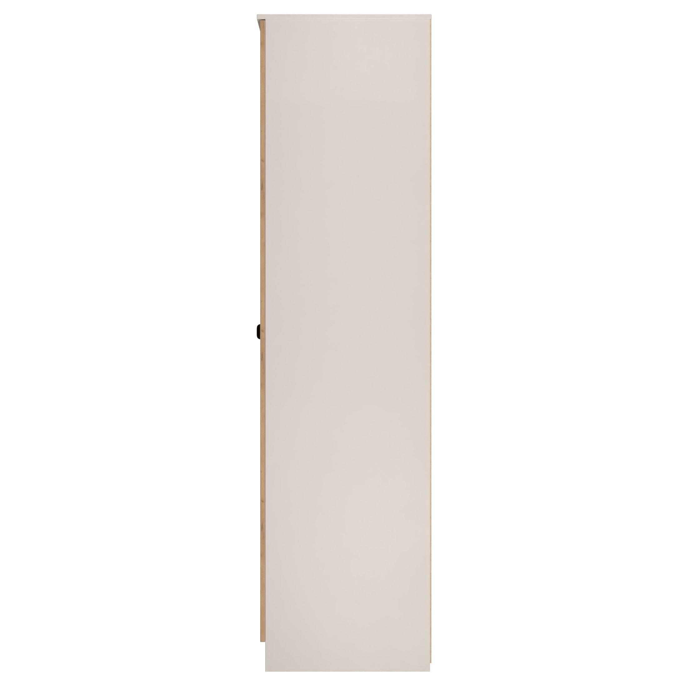 Craft Oak & Kas - Welcome Furniture - Solomon 2 Door Open Shelf Triple Wardrobe - 2