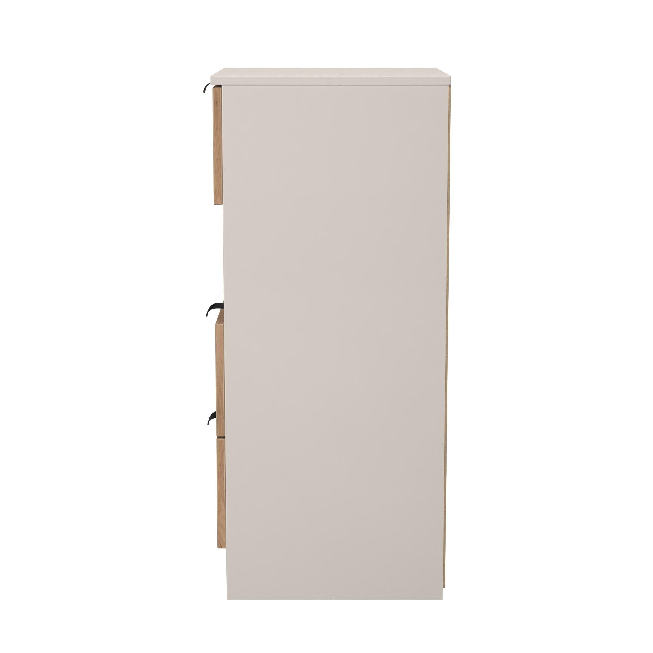 Craft Oak & Kas - Welcome Furniture - Solomon 3 Drawer Open Shelf Bedside Cabinet - 2