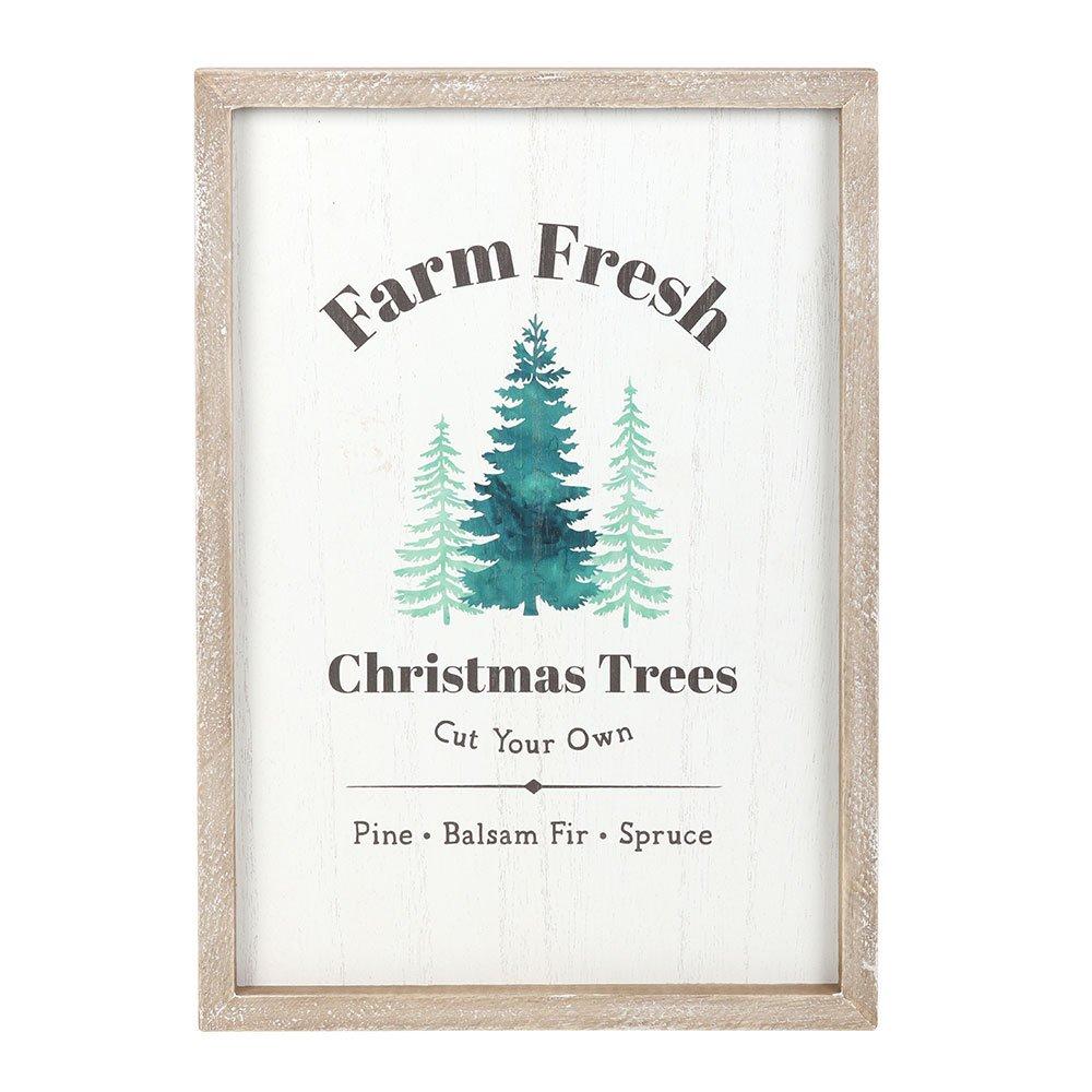 Green - Something Different - Farm Fresh Christmas Trees Framed Wall Art Print - 2