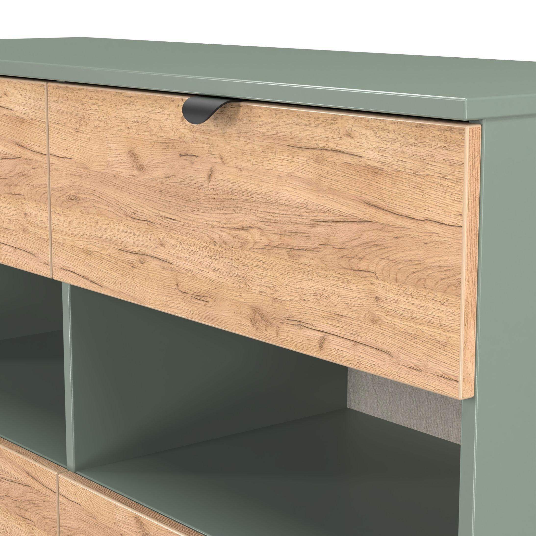 Craft Oak & Ree - Welcome Furniture - Solomon 4 Drawer Open Shelf Wide Chest - 4