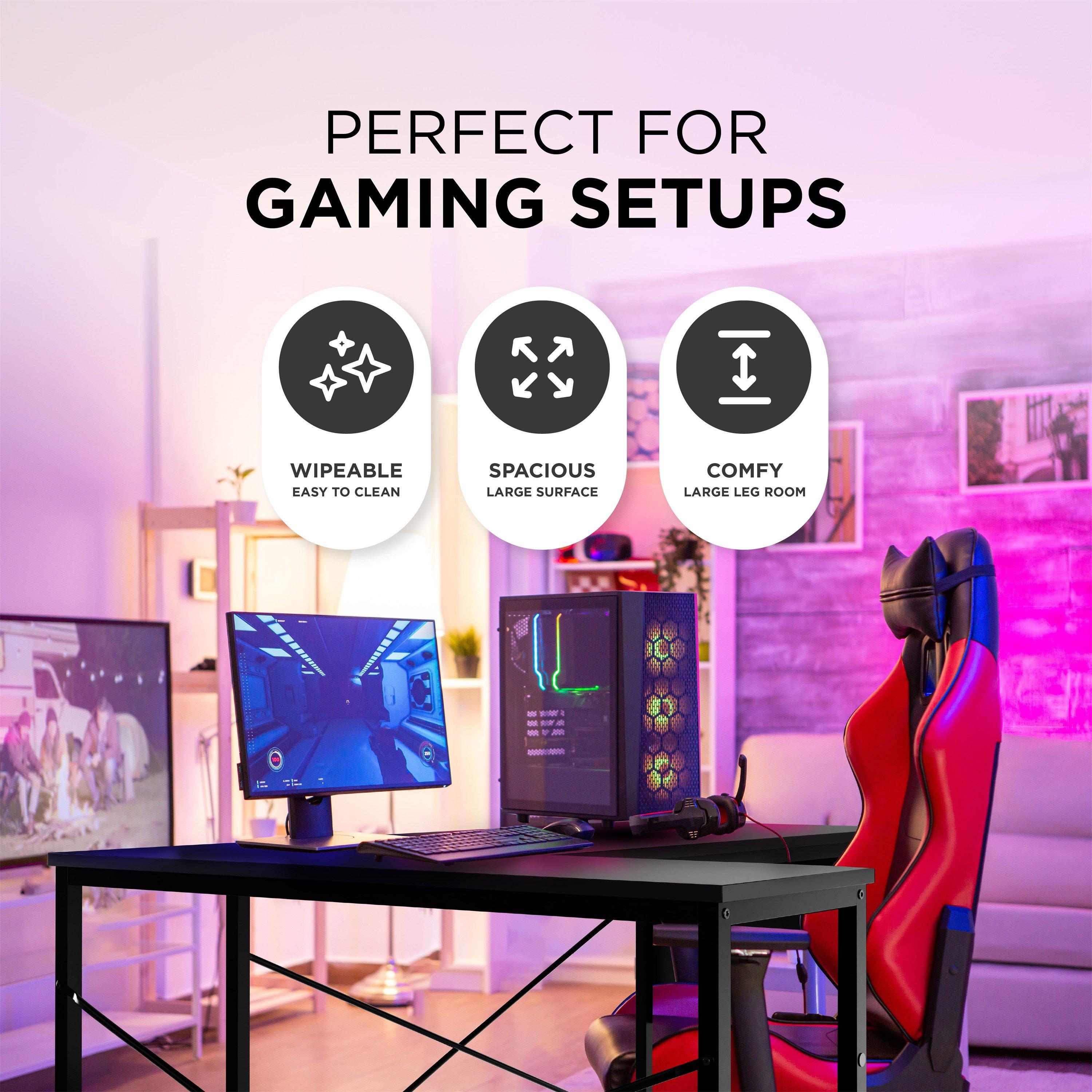 DMD Collective | DeskMate Reversible L-Shaped Computer Desk with St ...