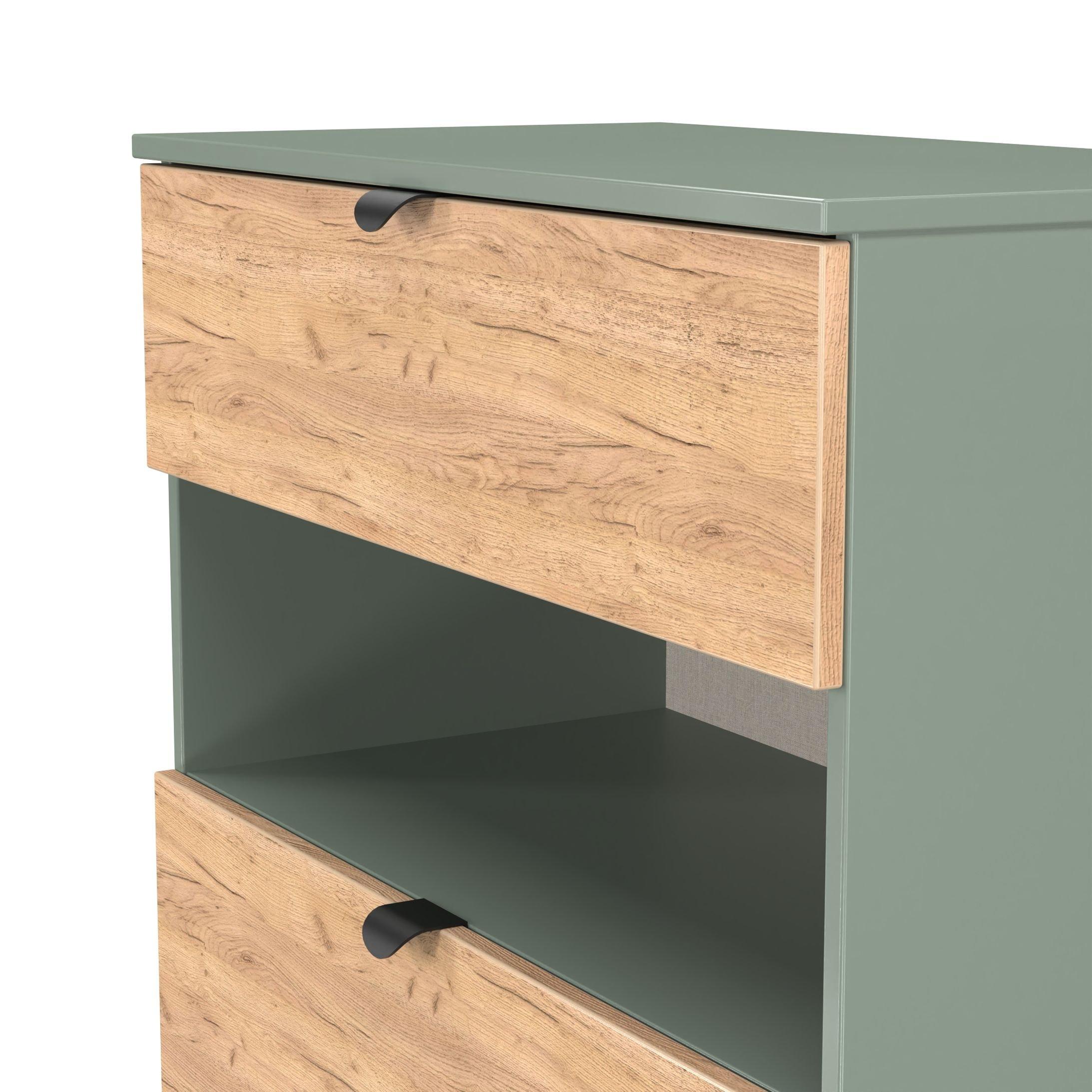 Craft Oak & Ree - Welcome Furniture - Solomon 3 Drawer Open Shelf Deep Chest - 4