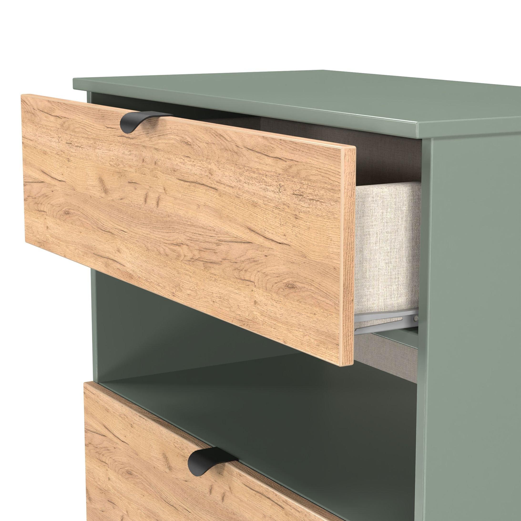 Craft Oak & Ree - Welcome Furniture - Solomon 3 Drawer Open Shelf Deep Chest - 5