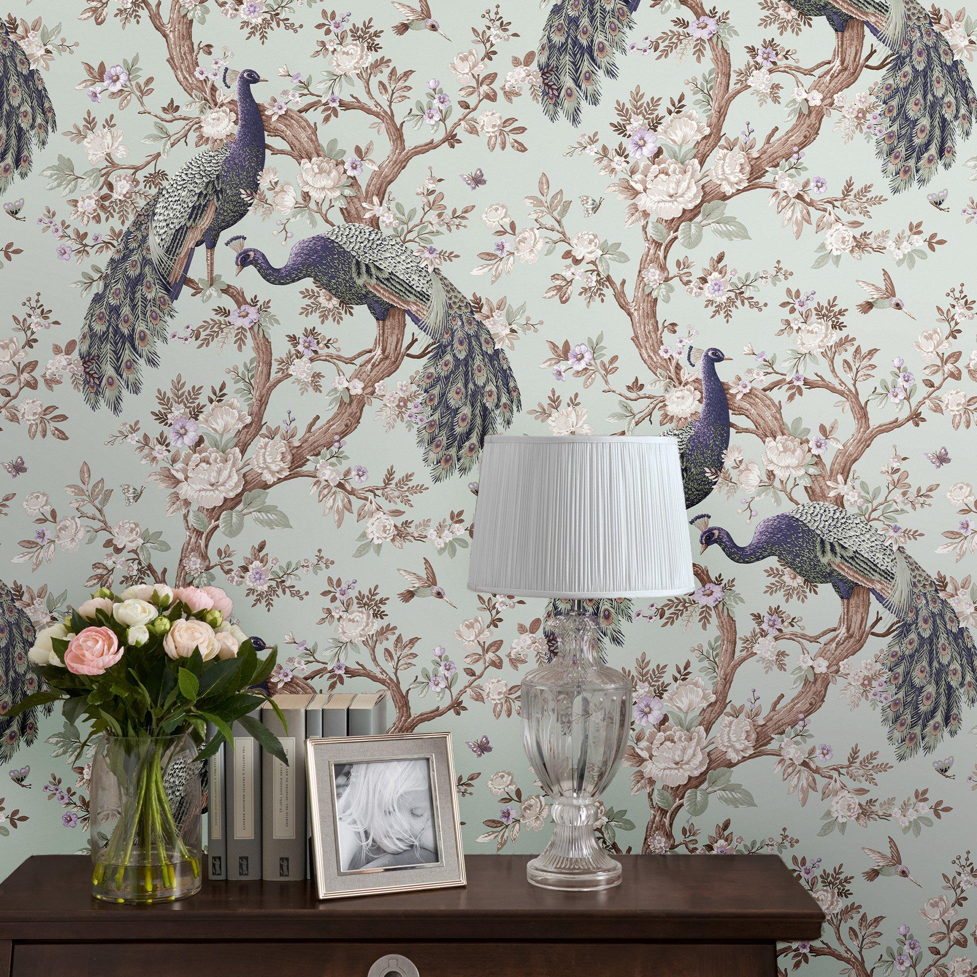 Blue - Laura Ashley - Belvedere Duck Egg Wallpaper - 1