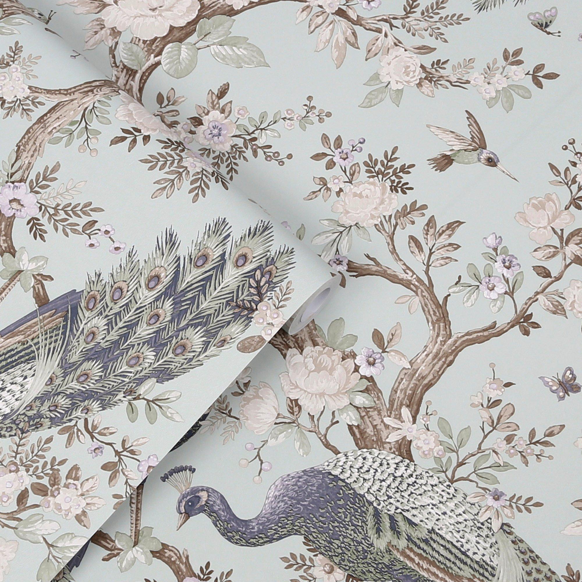 Blue - Laura Ashley - Belvedere Duck Egg Wallpaper - 4