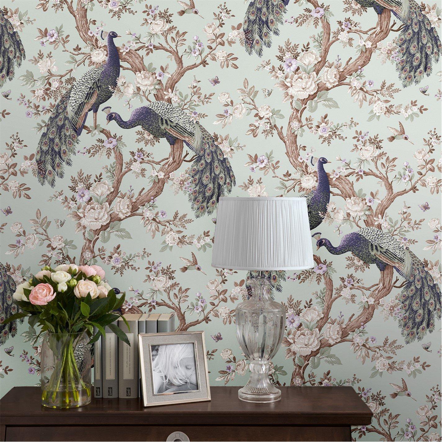 Blue - Laura Ashley - Belvedere Duck Egg Wallpaper - 3
