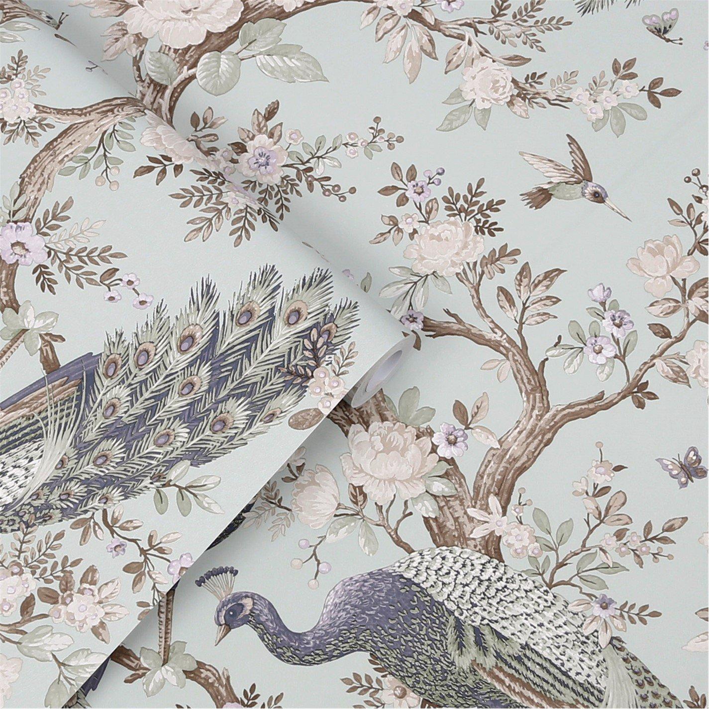 Blue - Laura Ashley - Belvedere Duck Egg Wallpaper - 4