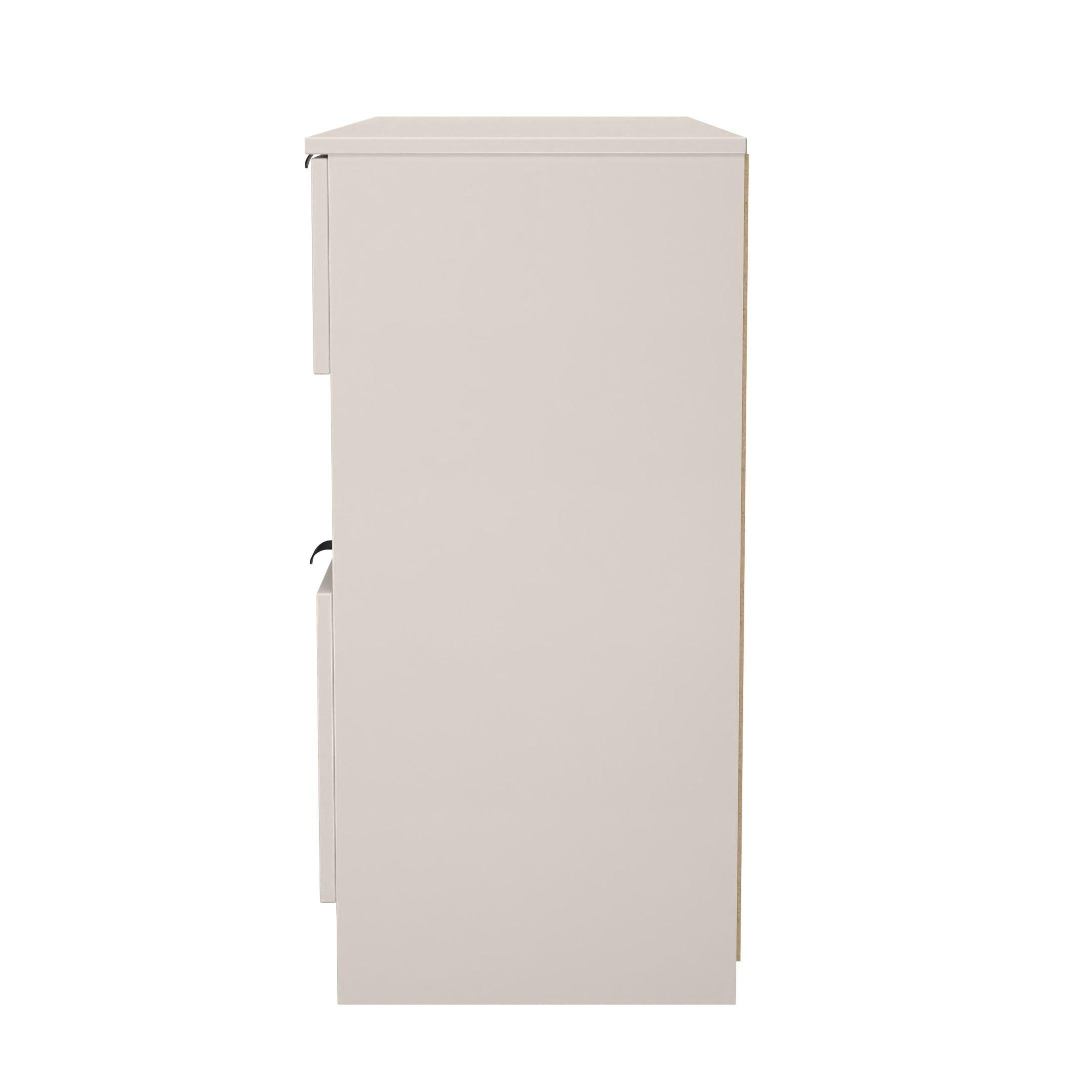 Kashmir Matt - Welcome Furniture - Solomon 4 Drawer Open Shelf Wide Chest - 2