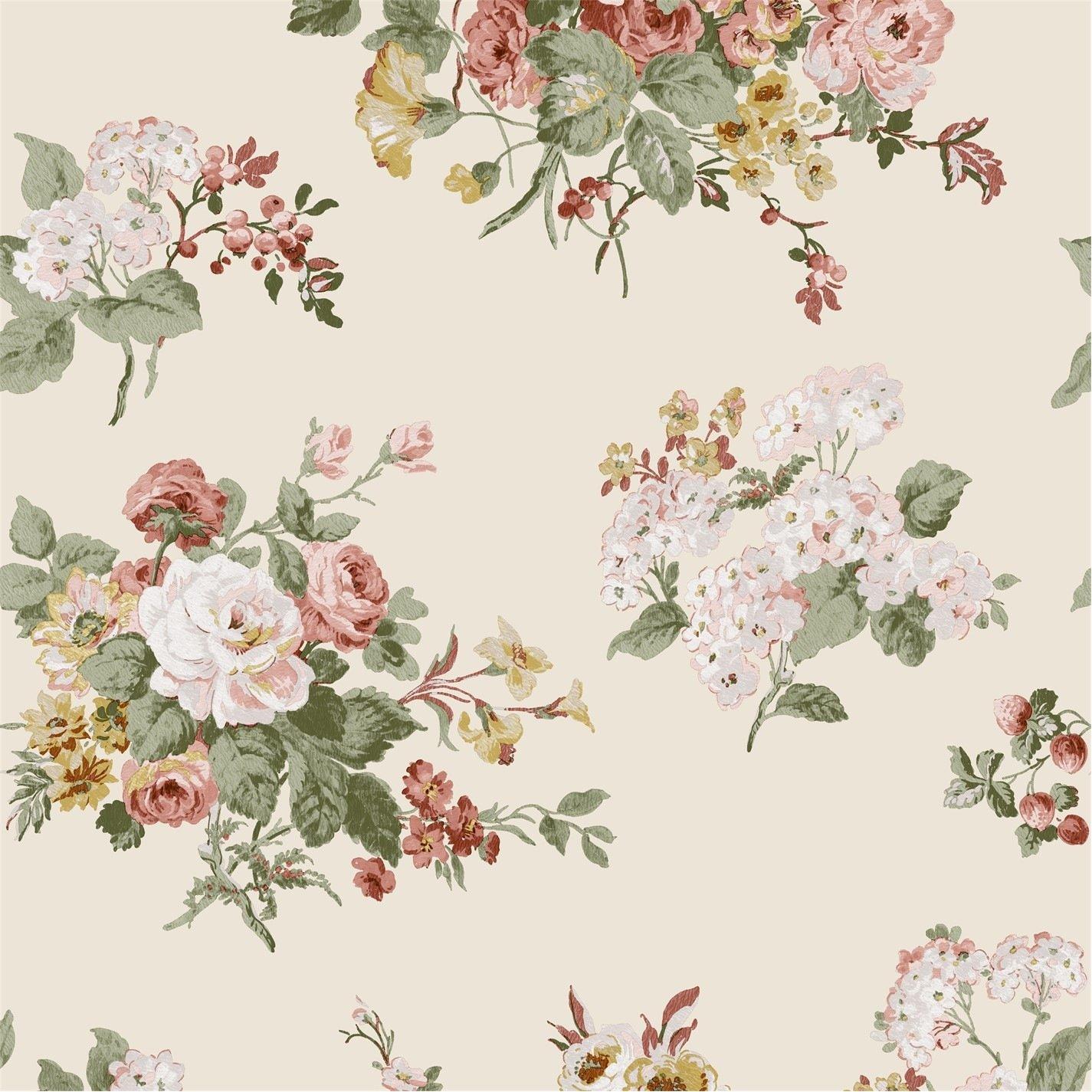 Green - Laura Ashley - Rosemore Pale Sable Wallpaper - 2