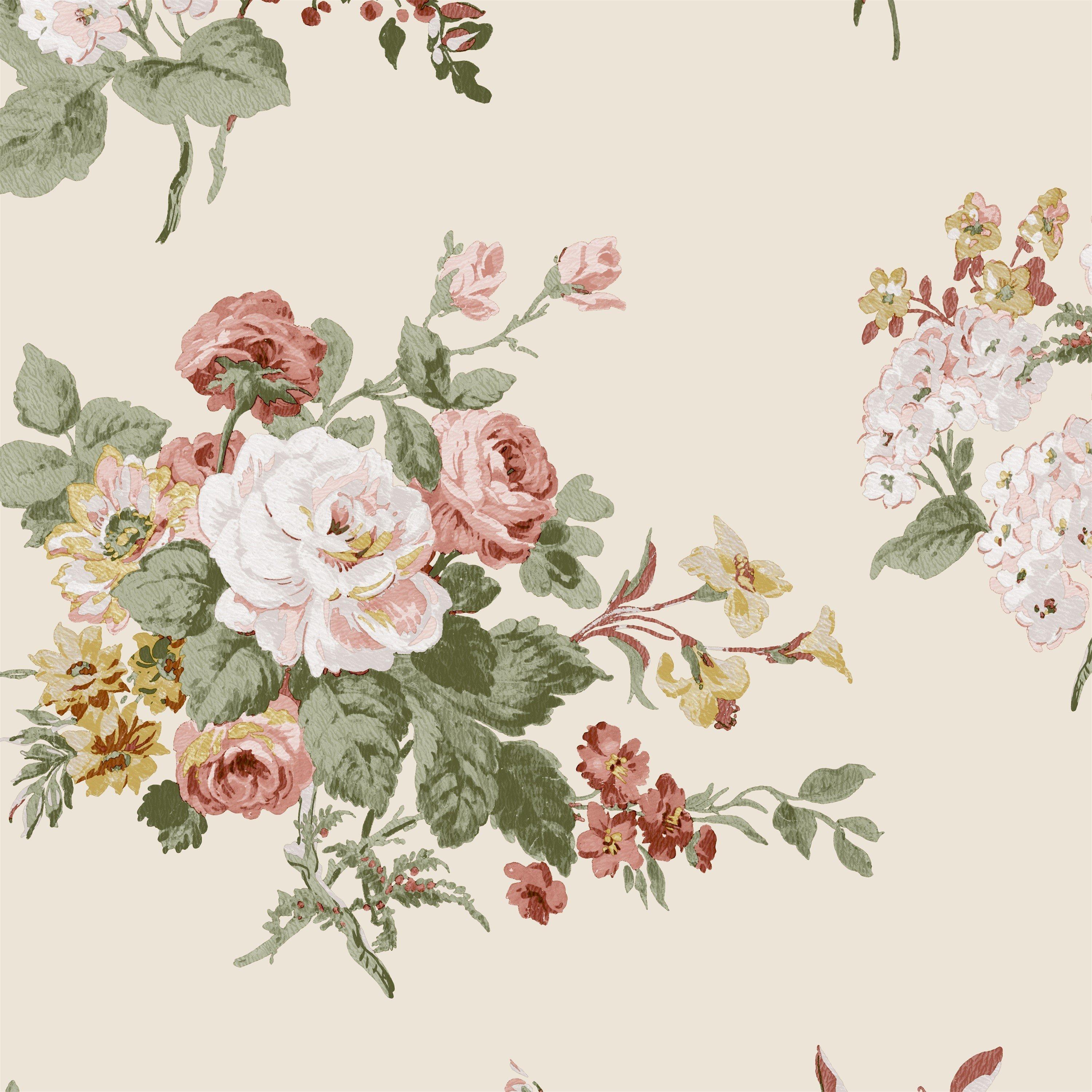 Green - Laura Ashley - Rosemore Pale Sable Wallpaper - 5