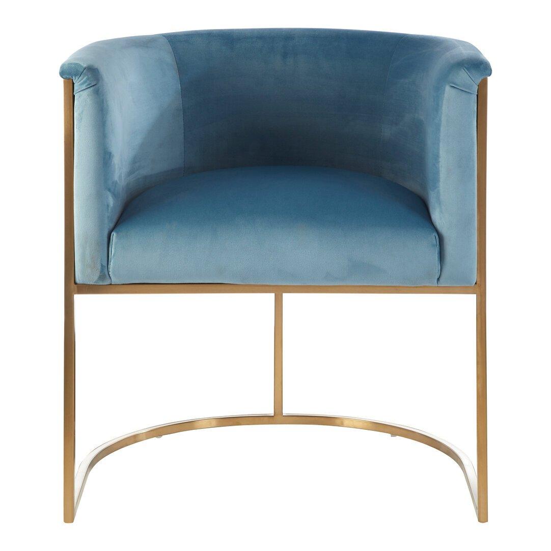 Fifty Five South  Mias Velvet Chair Blue