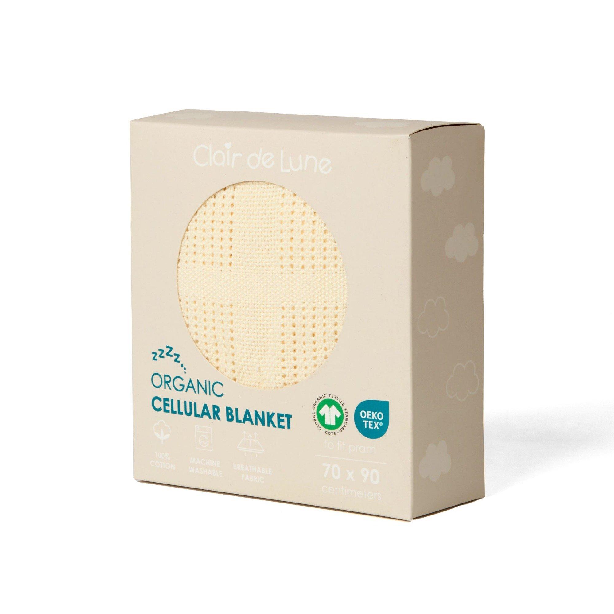 Cream - Clair De Lune - Clair de Lune Organic Pram Cellular Blanket Cream - 5